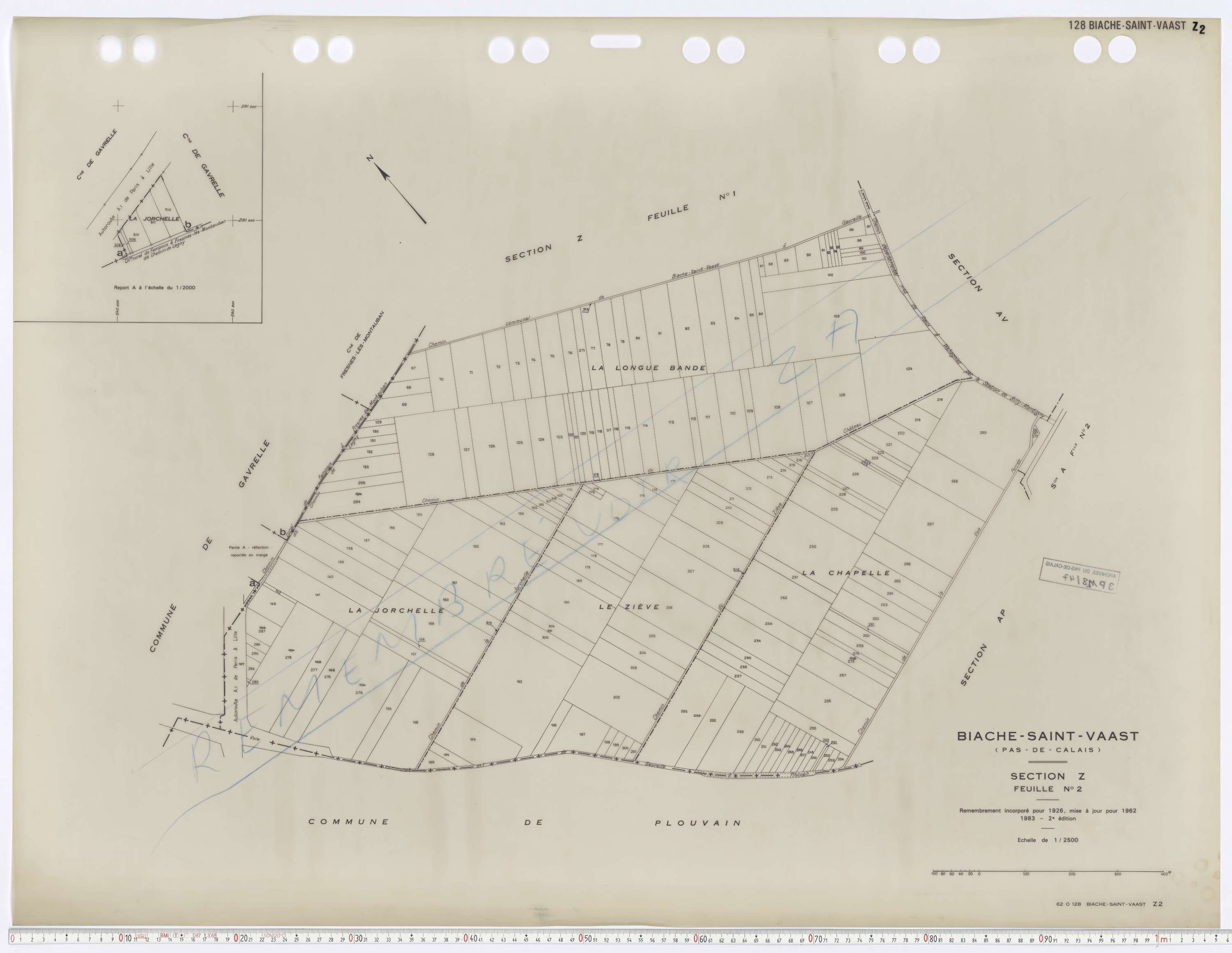 Biache-Saint-Vaast - Section Z, feuille 2.