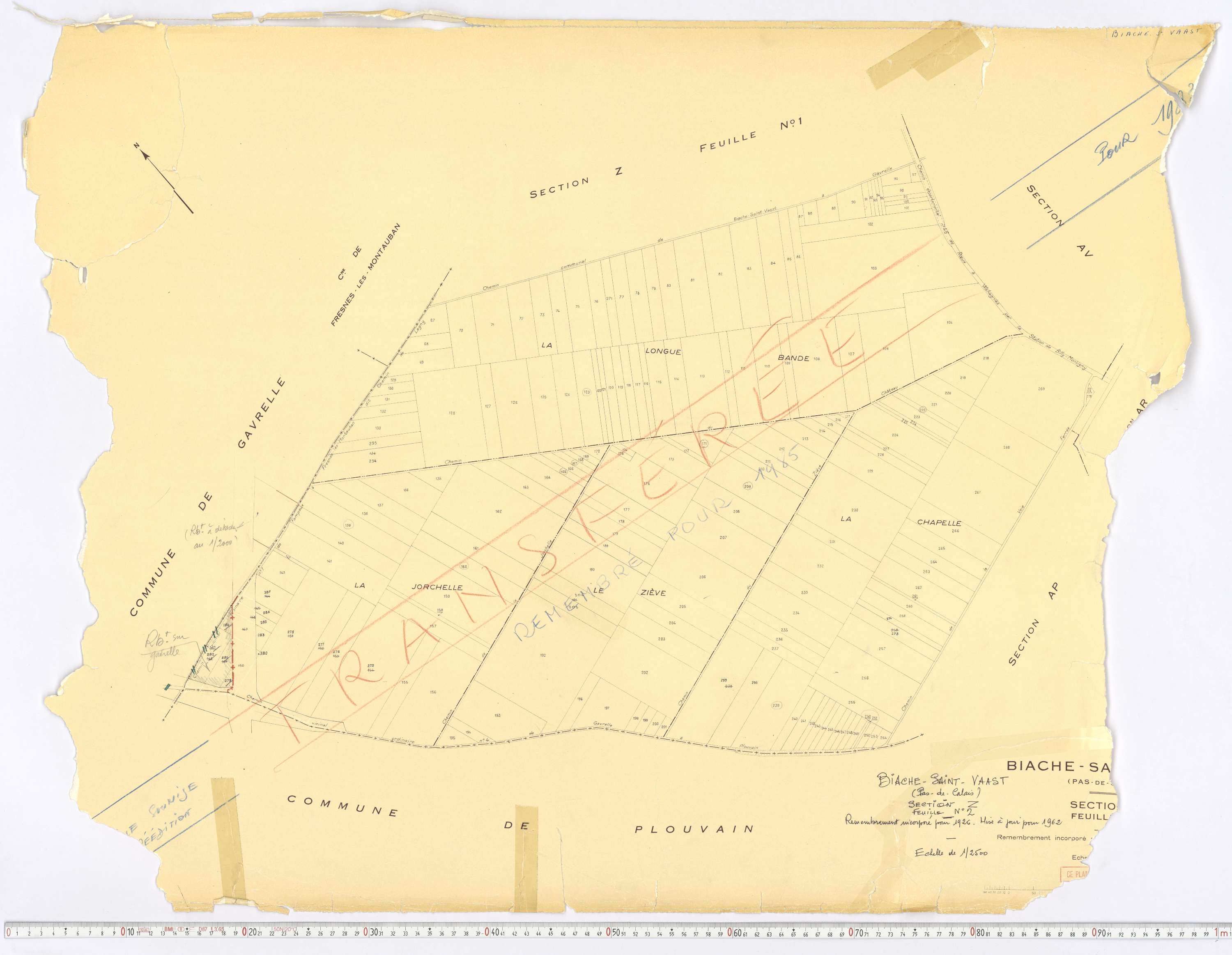 Biache-Saint-Vaast - Section Z, feuille 2.