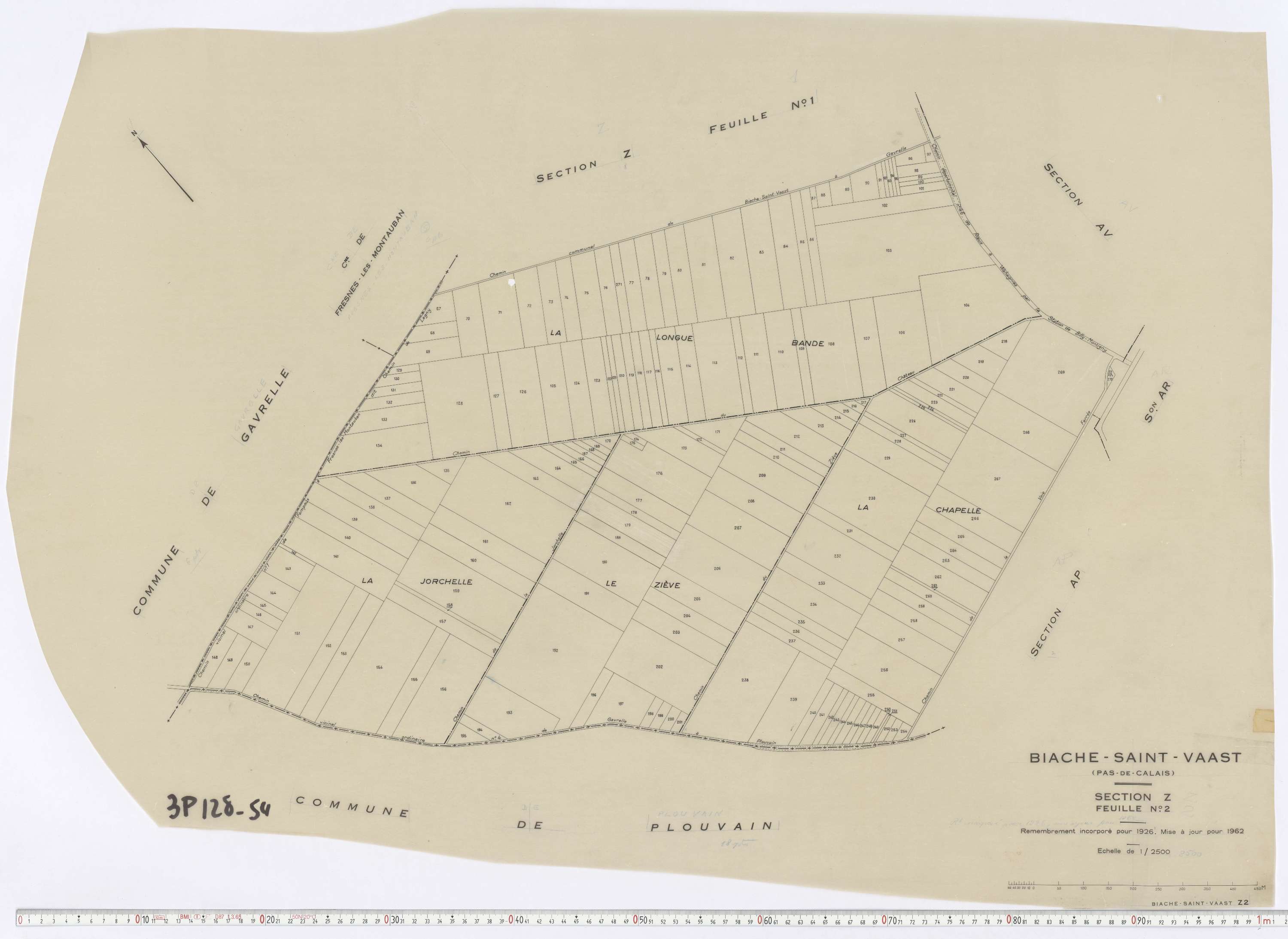 Biache-Saint-Vaast - Section Z, feuille 2.