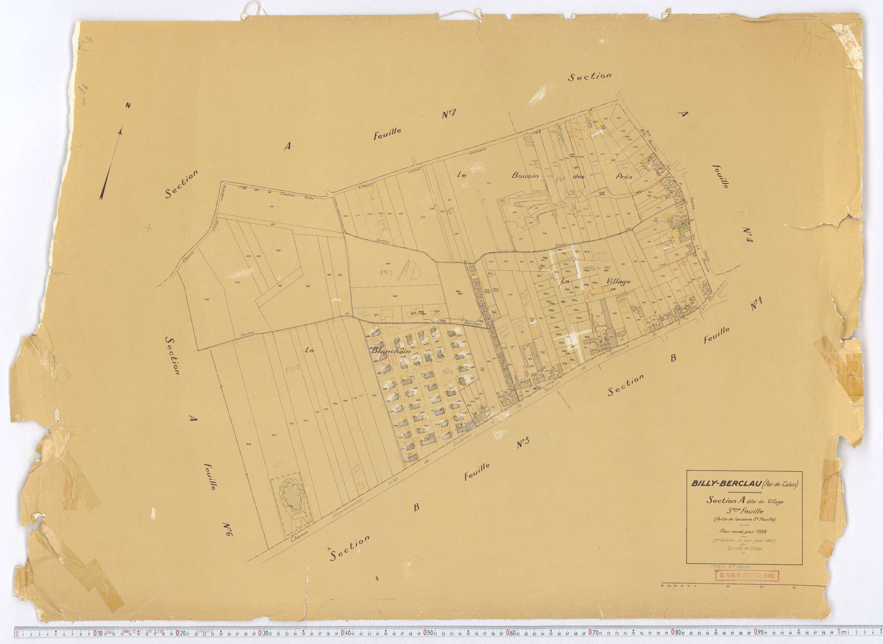 Billy-Berclau - Section A, feuille 5.