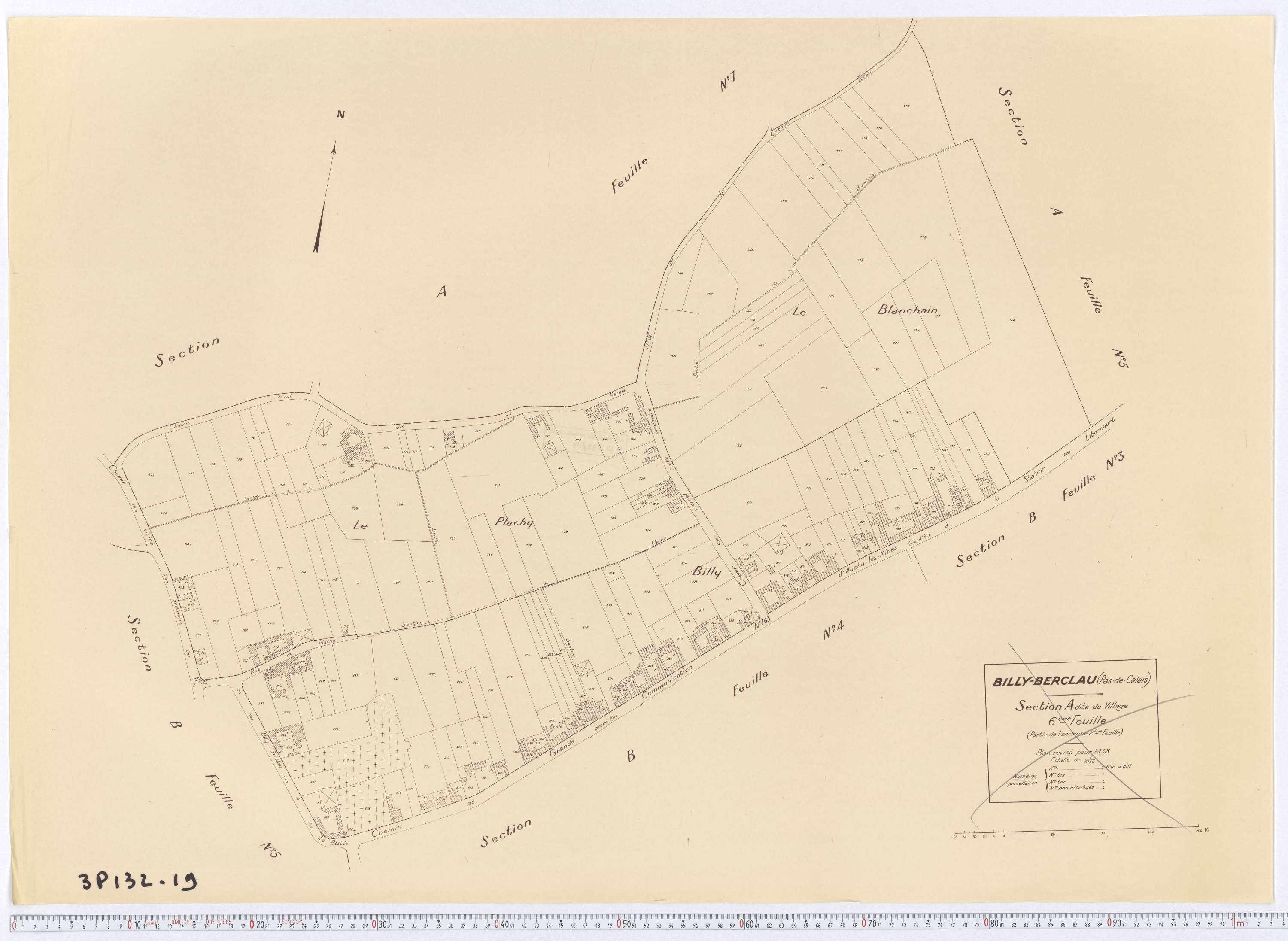 Billy-Berclau - Section A, feuille 6.