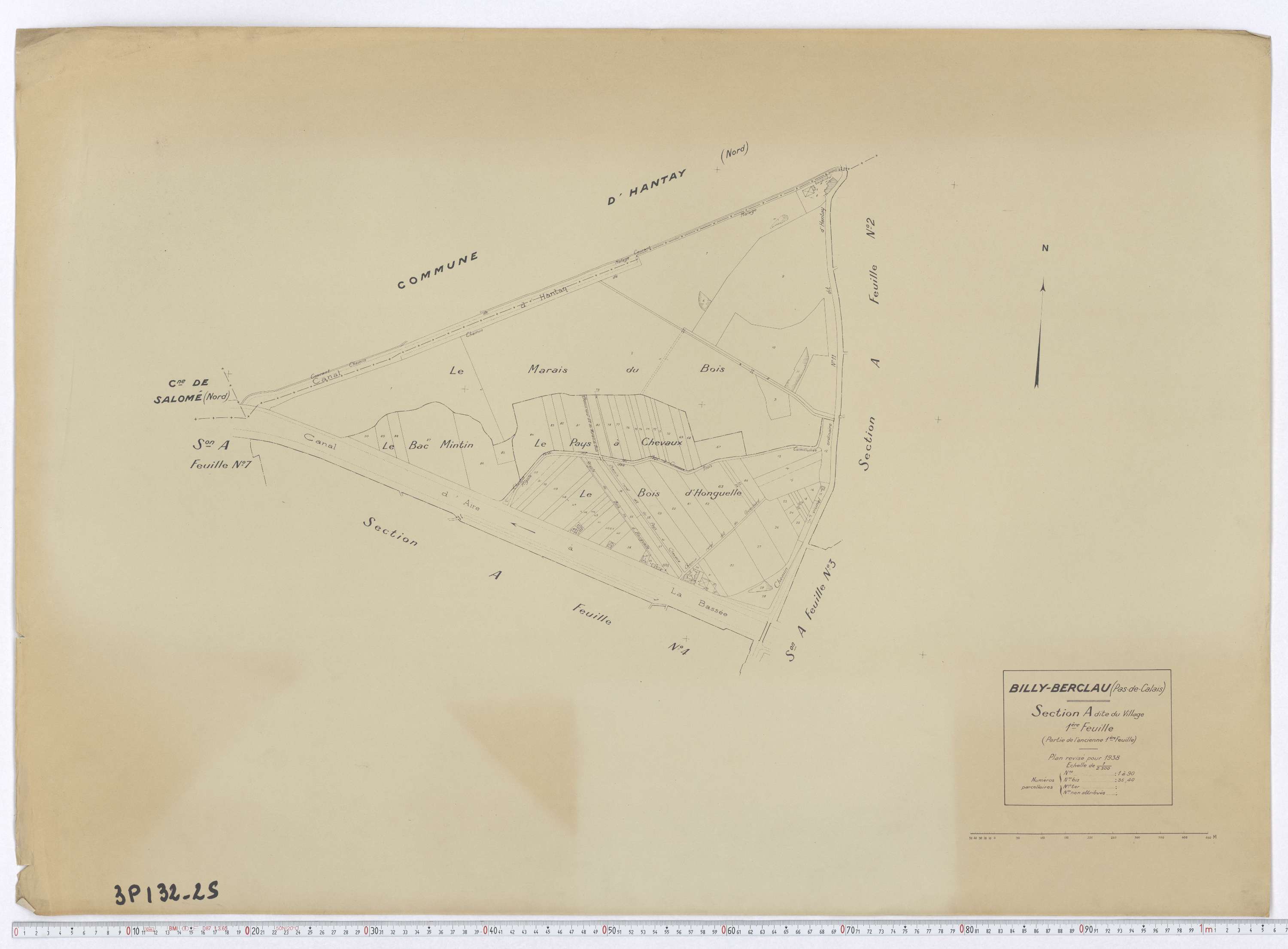 Billy-Berclau - Section A, feuille 1.
