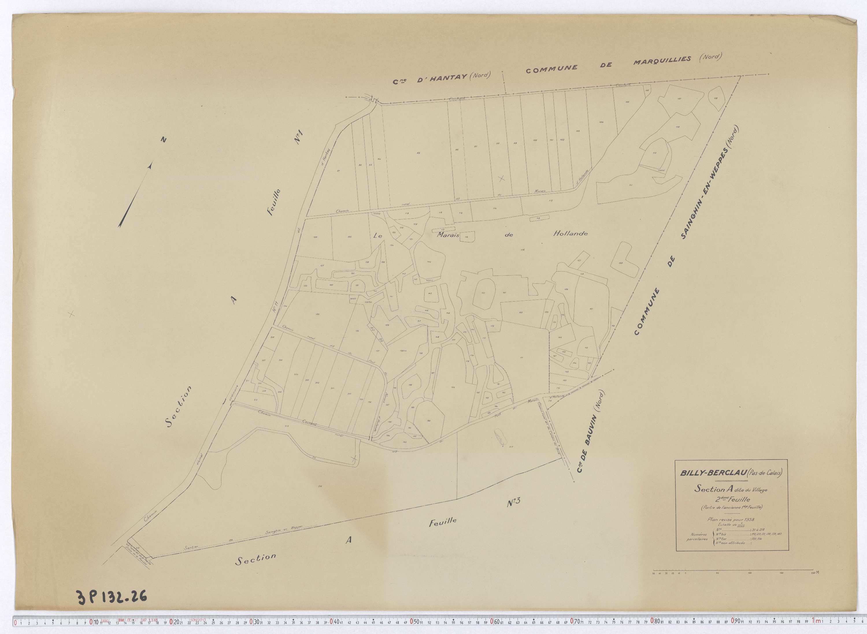 Billy-Berclau - Section A, feuille 2.
