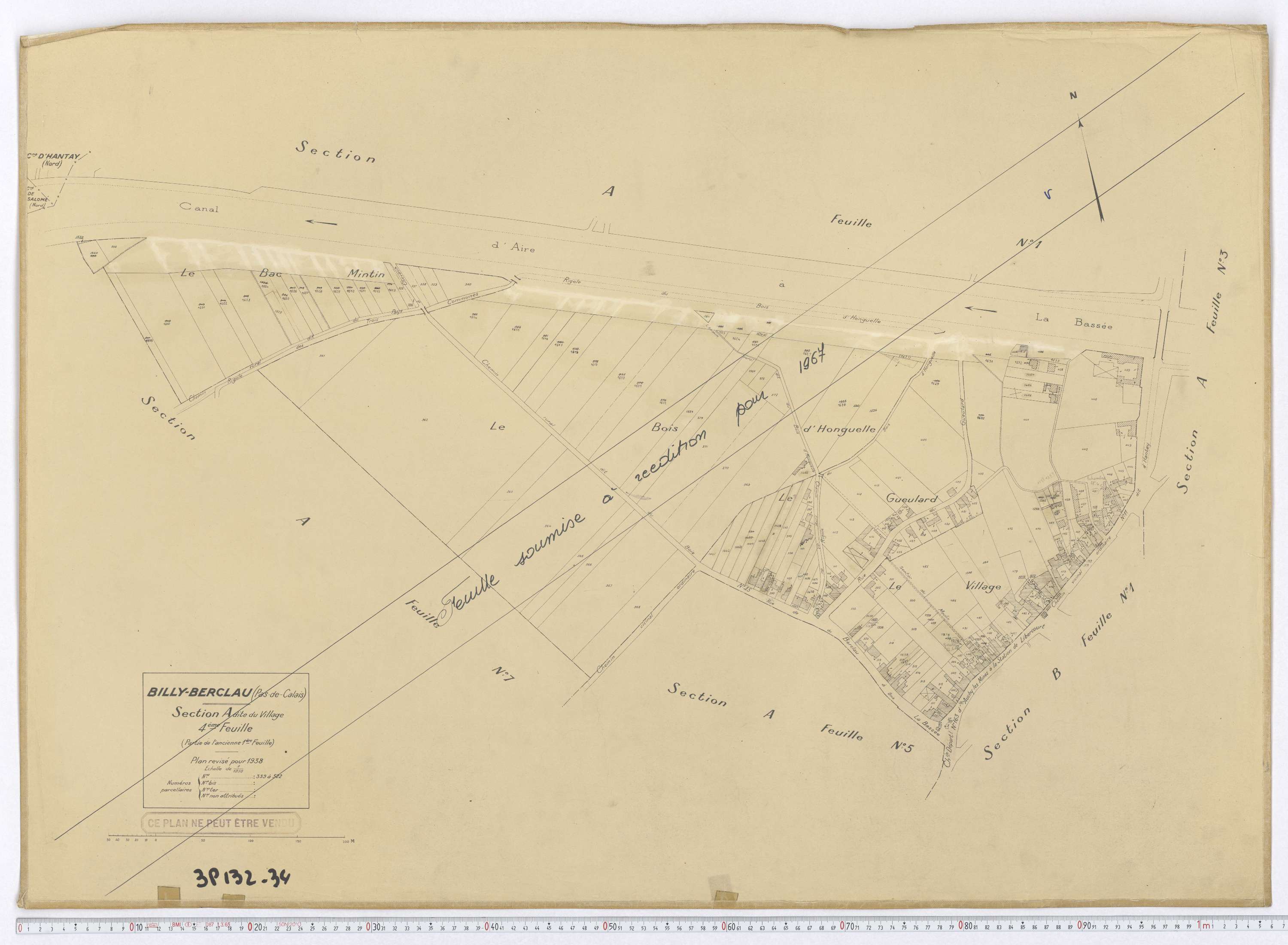 Billy-Berclau - Section A, feuille 4.
