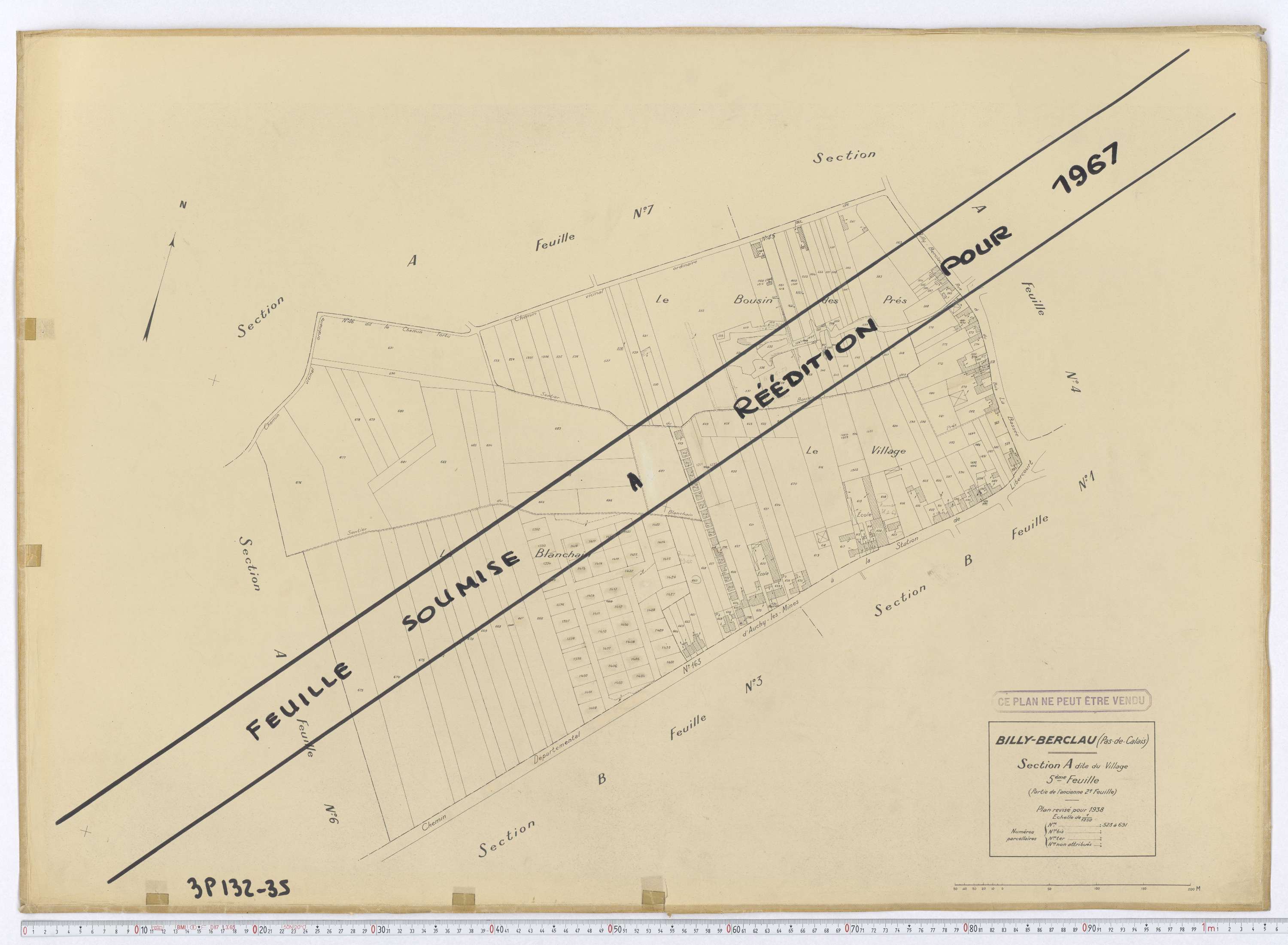 Billy-Berclau - Section A, feuille 5.