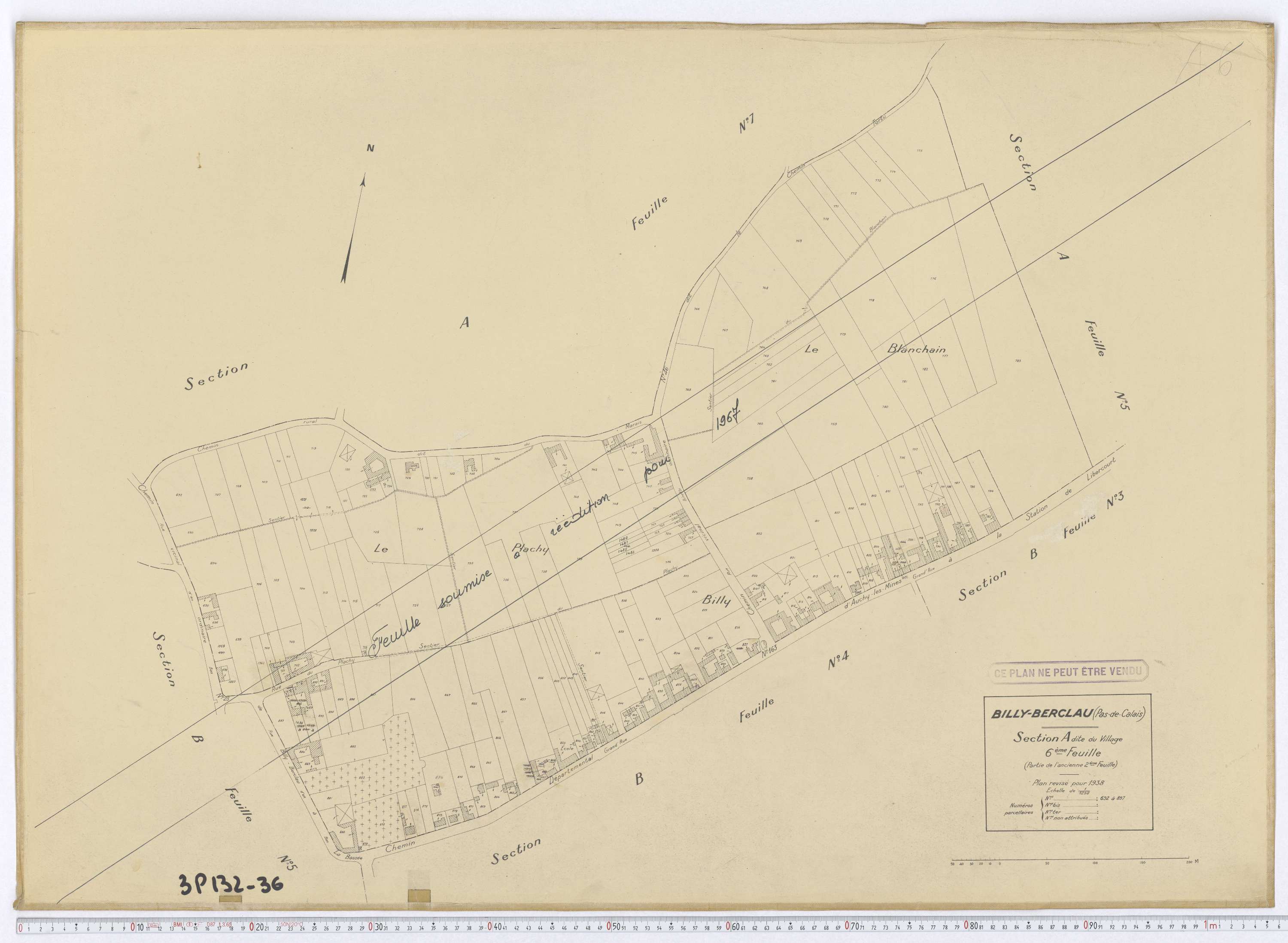 Billy-Berclau - Section A, feuille 6.