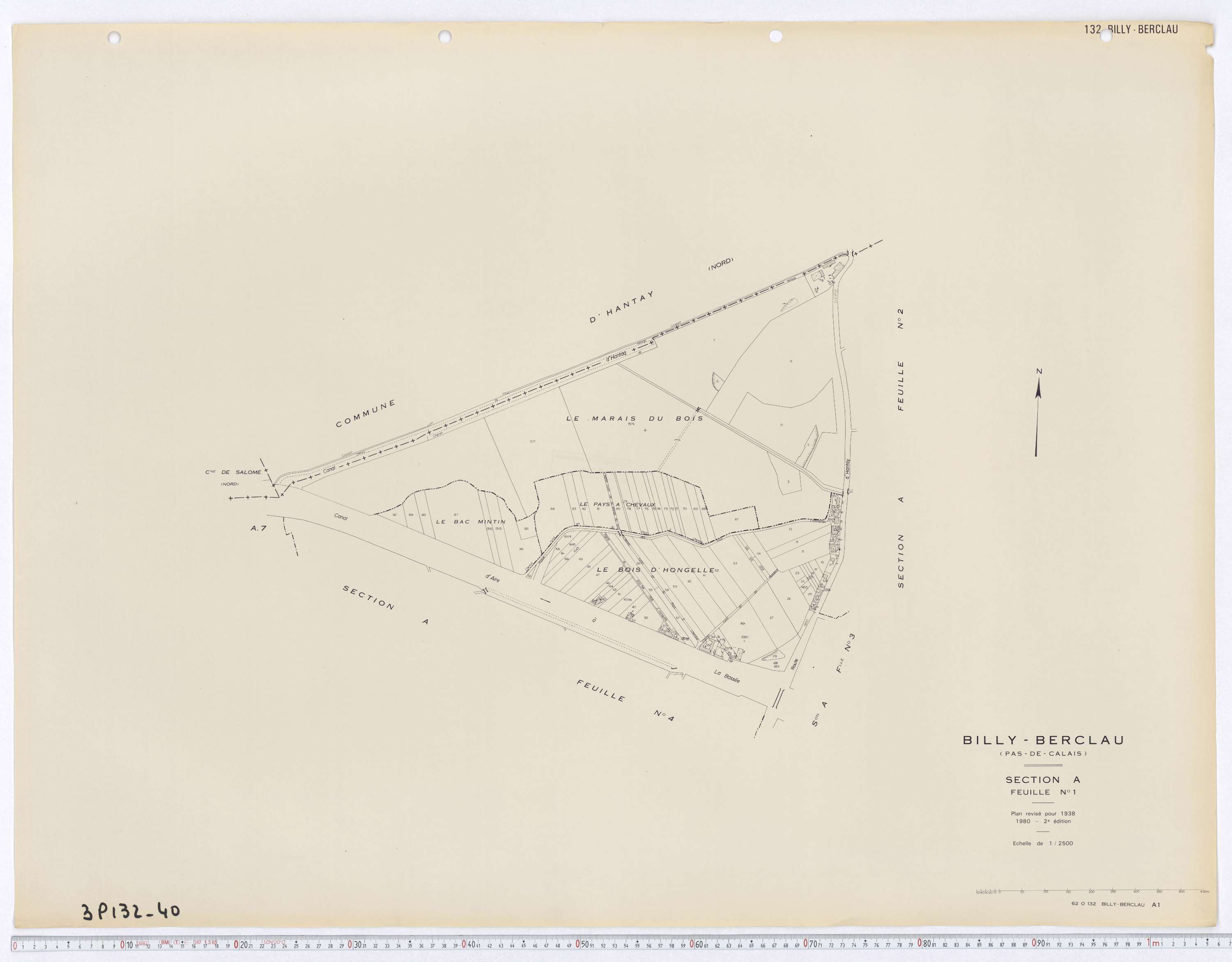 Billy-Berclau - Section A, feuille 1.