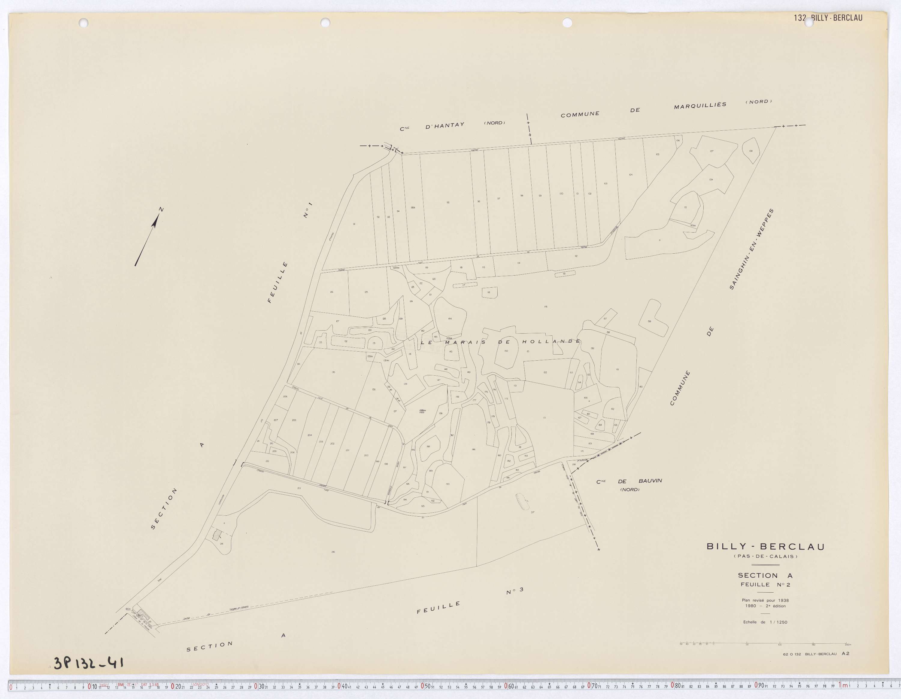 Billy-Berclau - Section A, feuille 2.