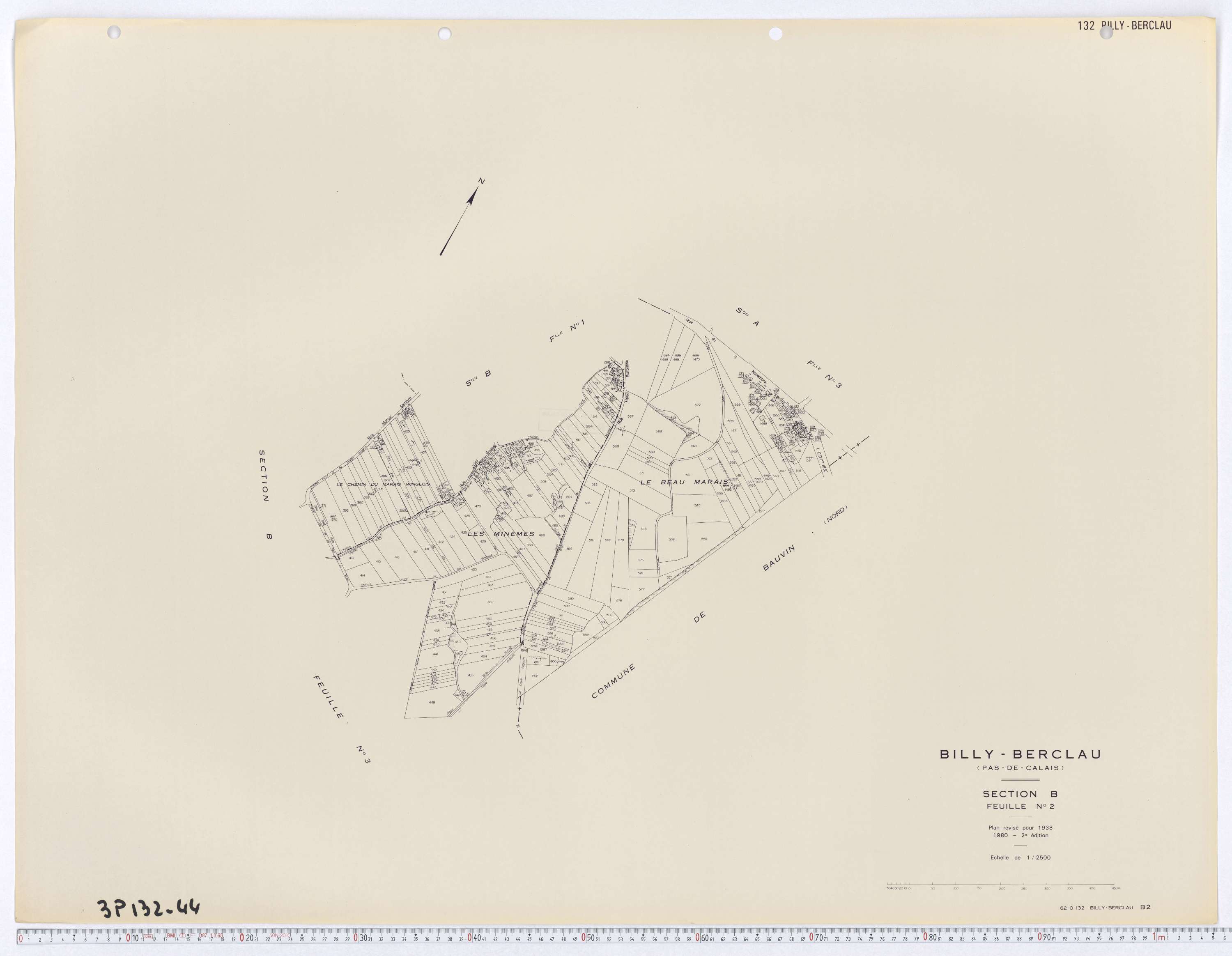 Billy-Berclau - Section B, feuille 2.