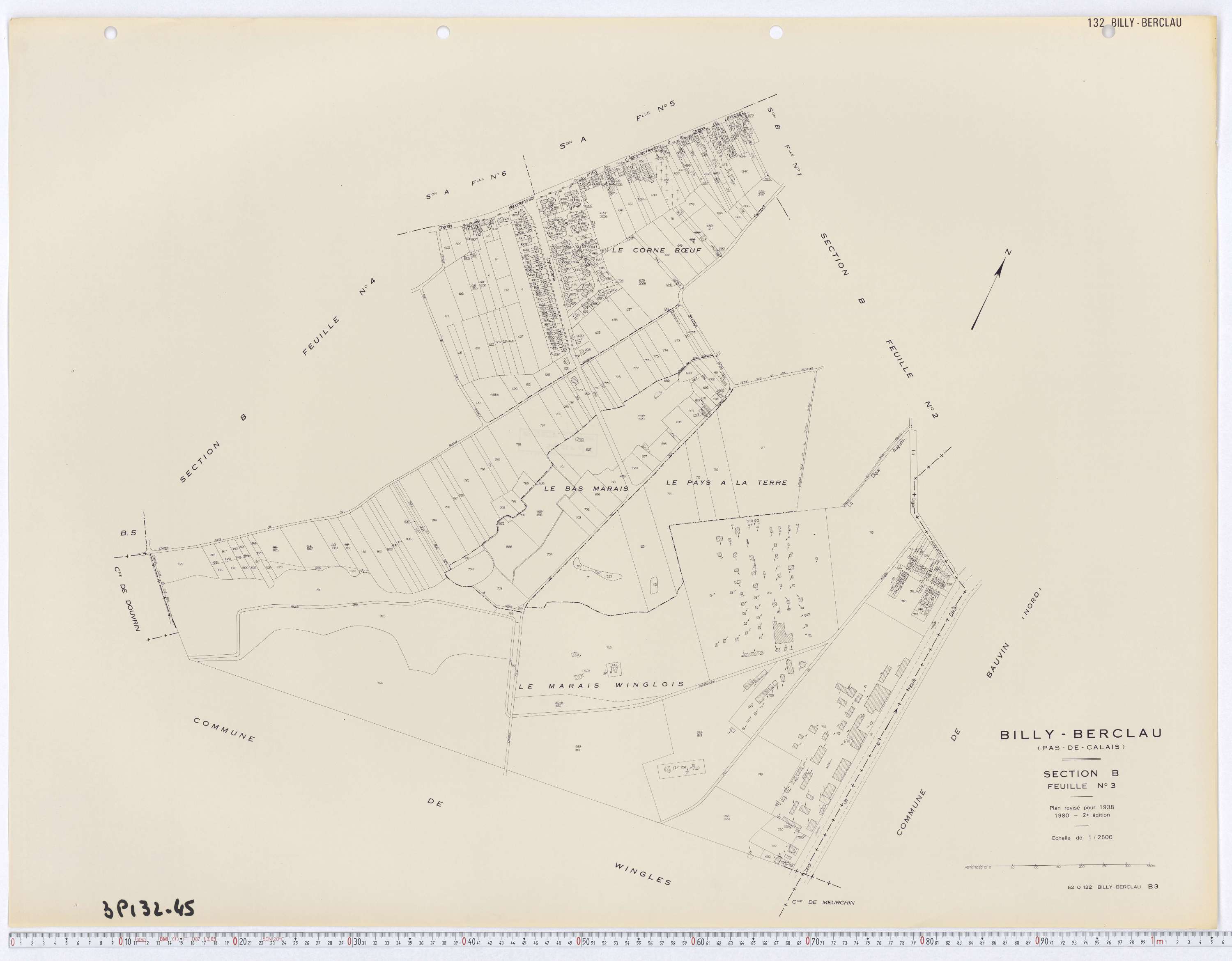 Billy-Berclau - Section B, feuille 3.