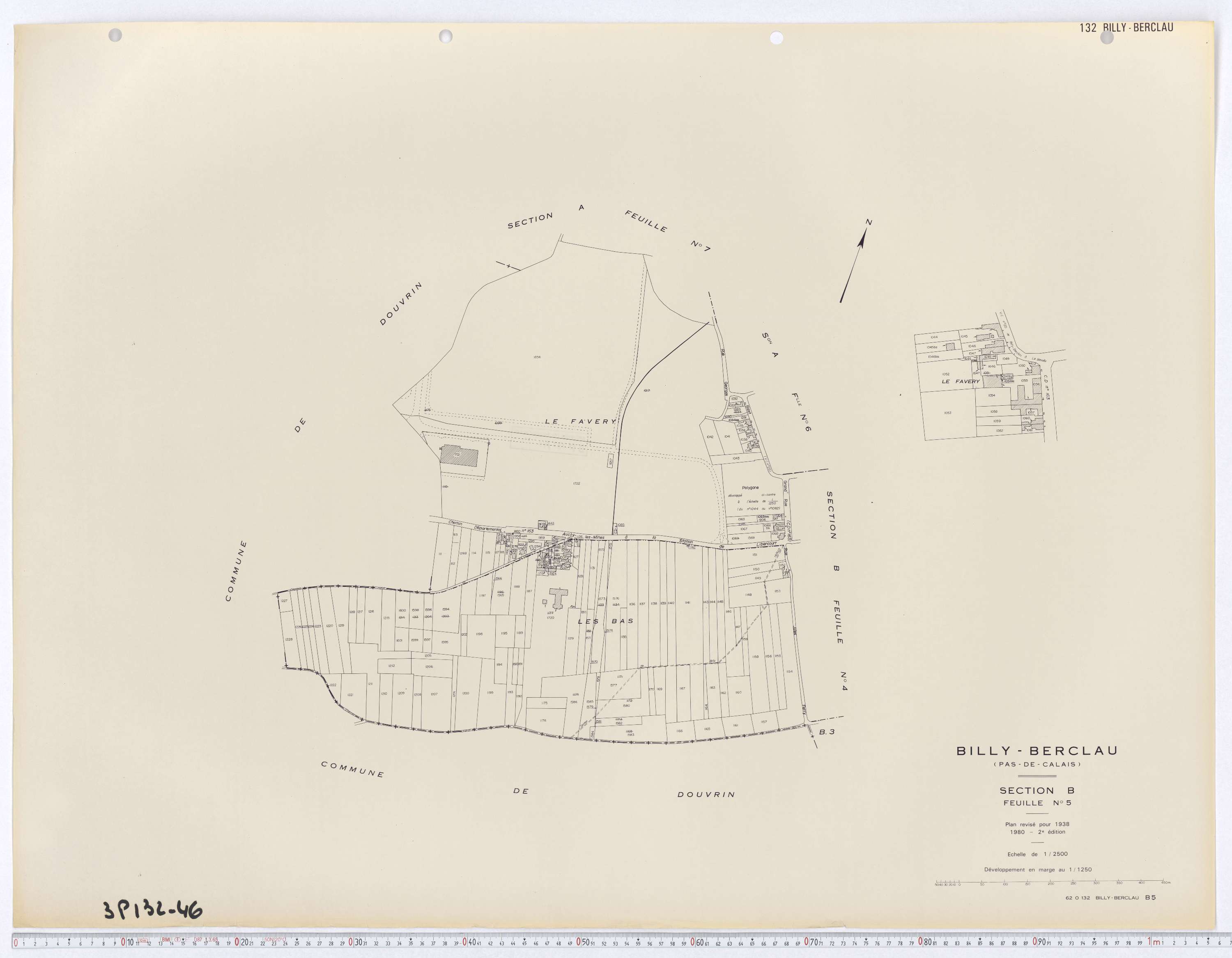 Billy-Berclau - Section B, feuille 5.