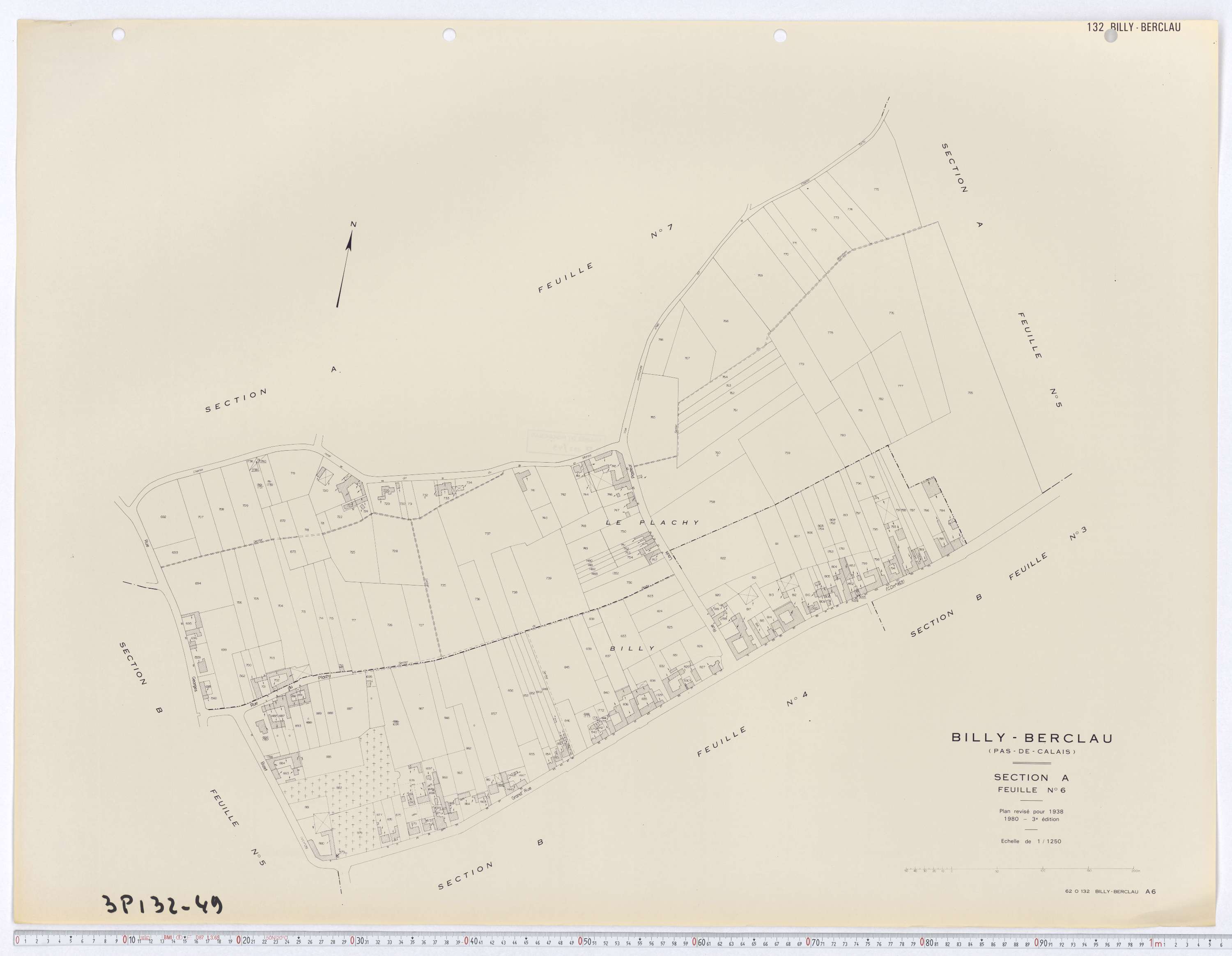 Billy-Berclau - Section A, feuille 6.