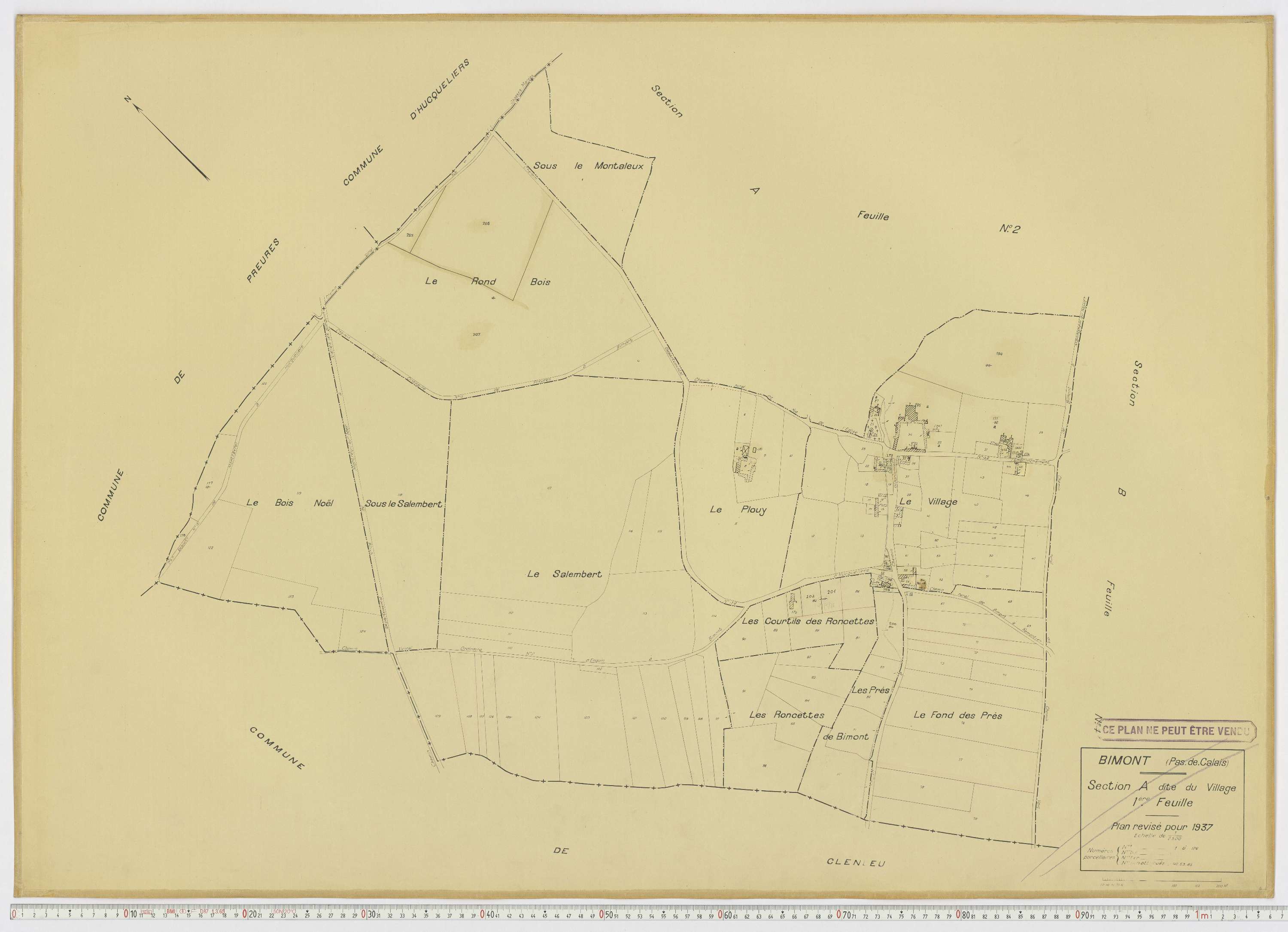Bimont - Section A, feuille 1.
