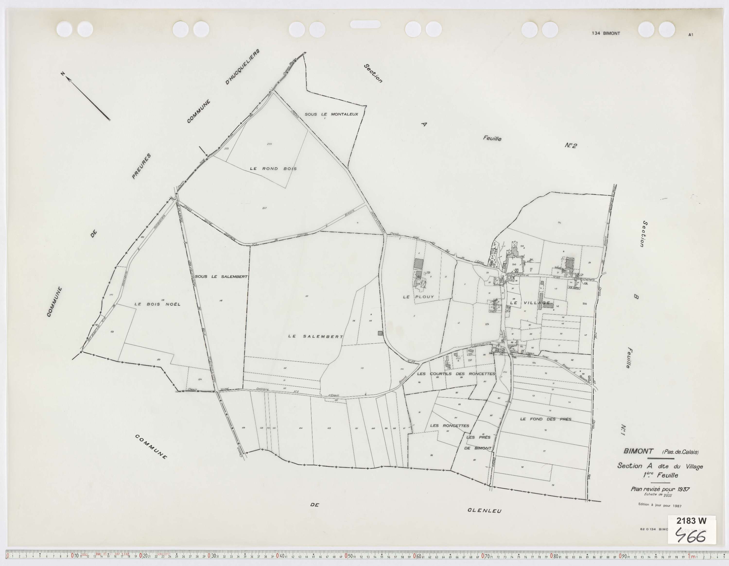 Bimont - Section A, feuille 1.