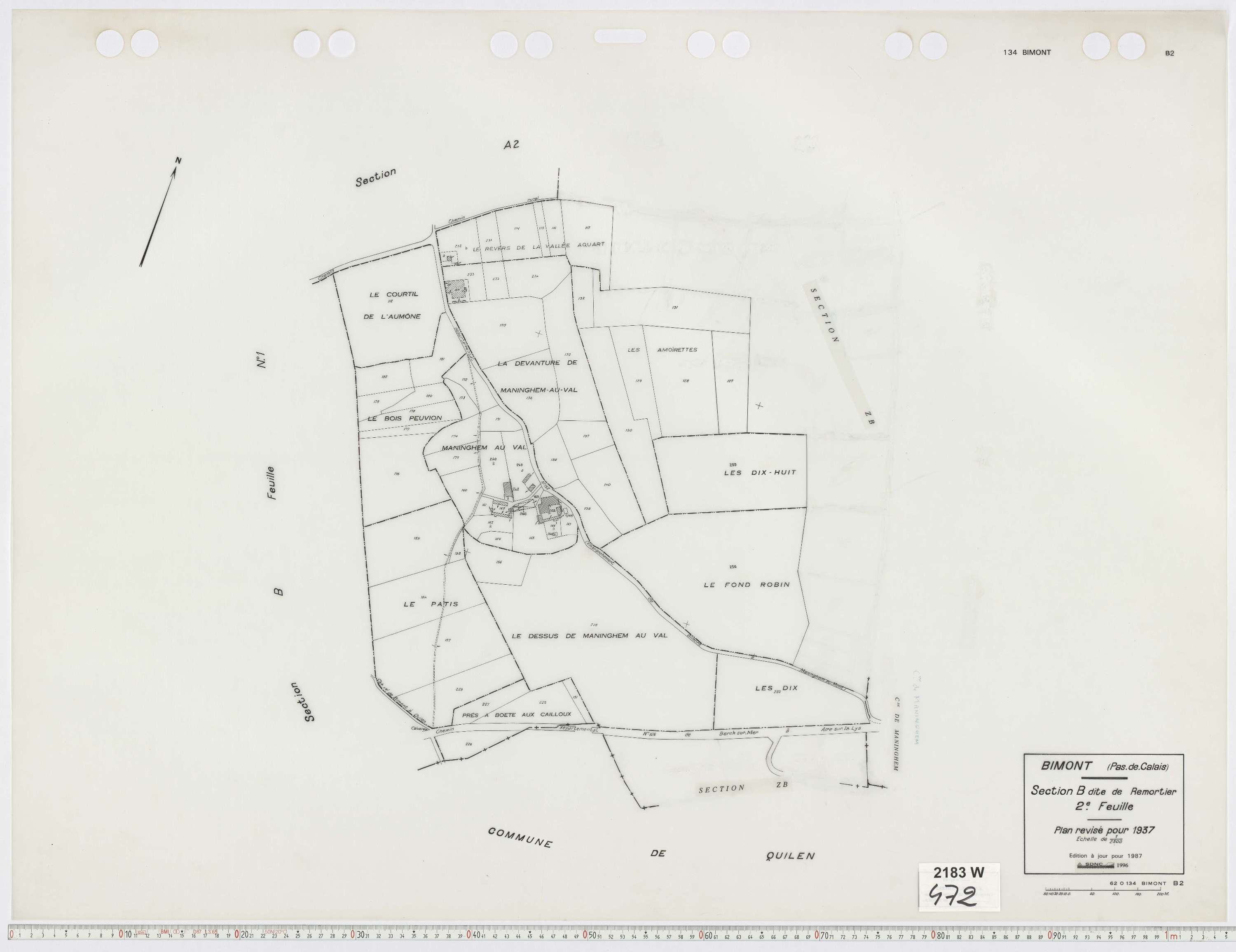 Bimont - Section B, feuille 2.