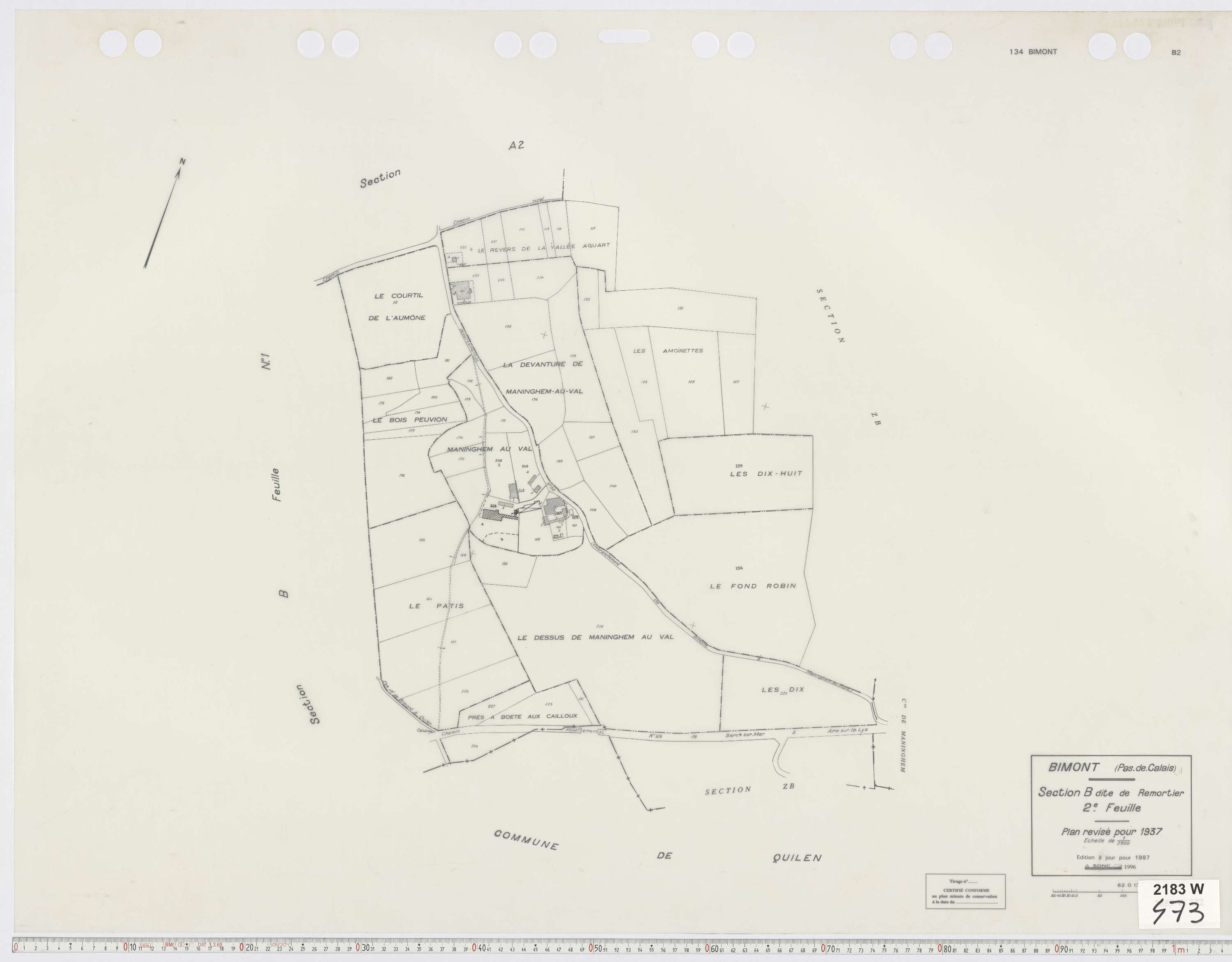 Bimont - Section B, feuille 2.