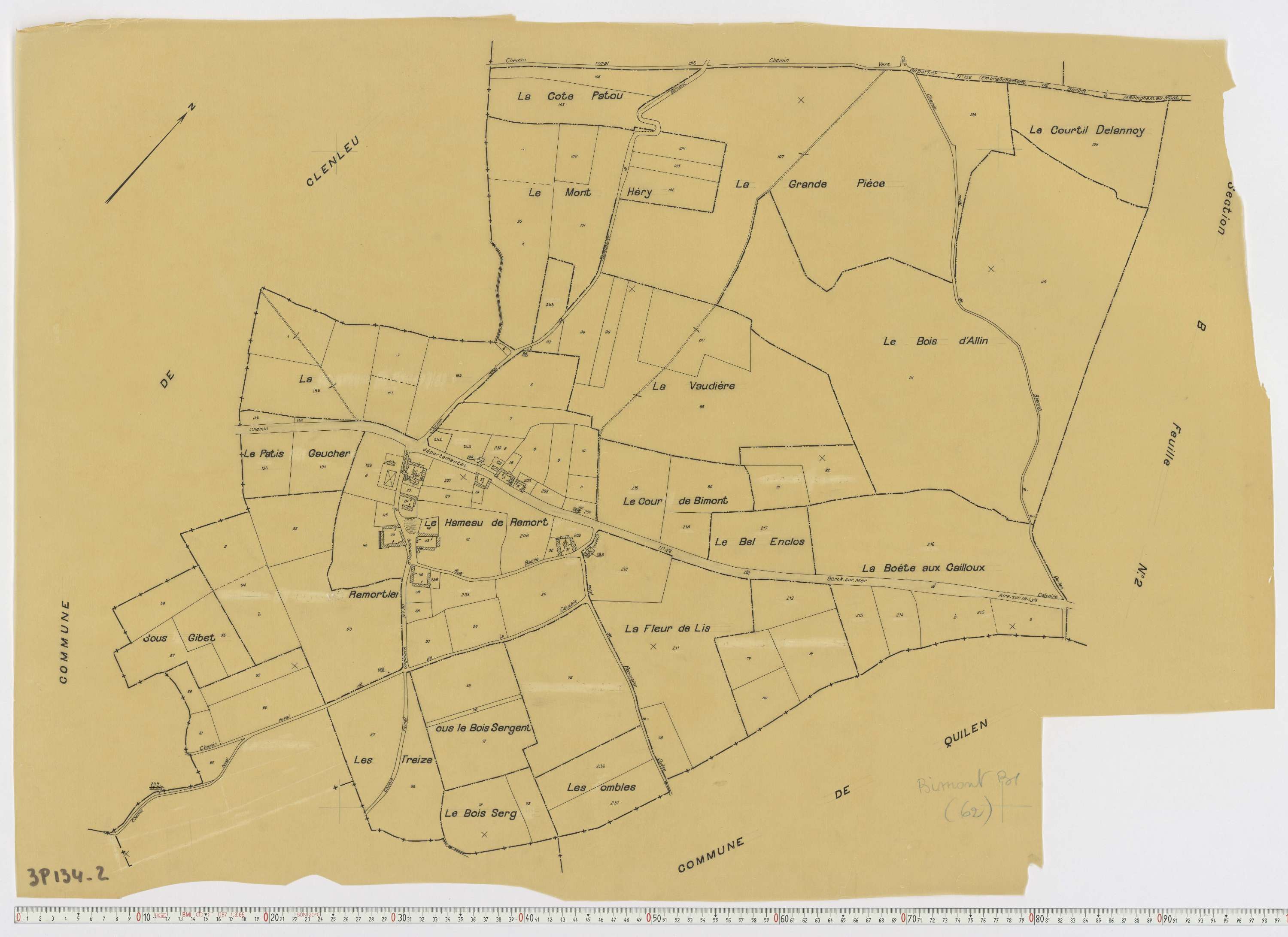 Bimont - Section B, feuille 1.