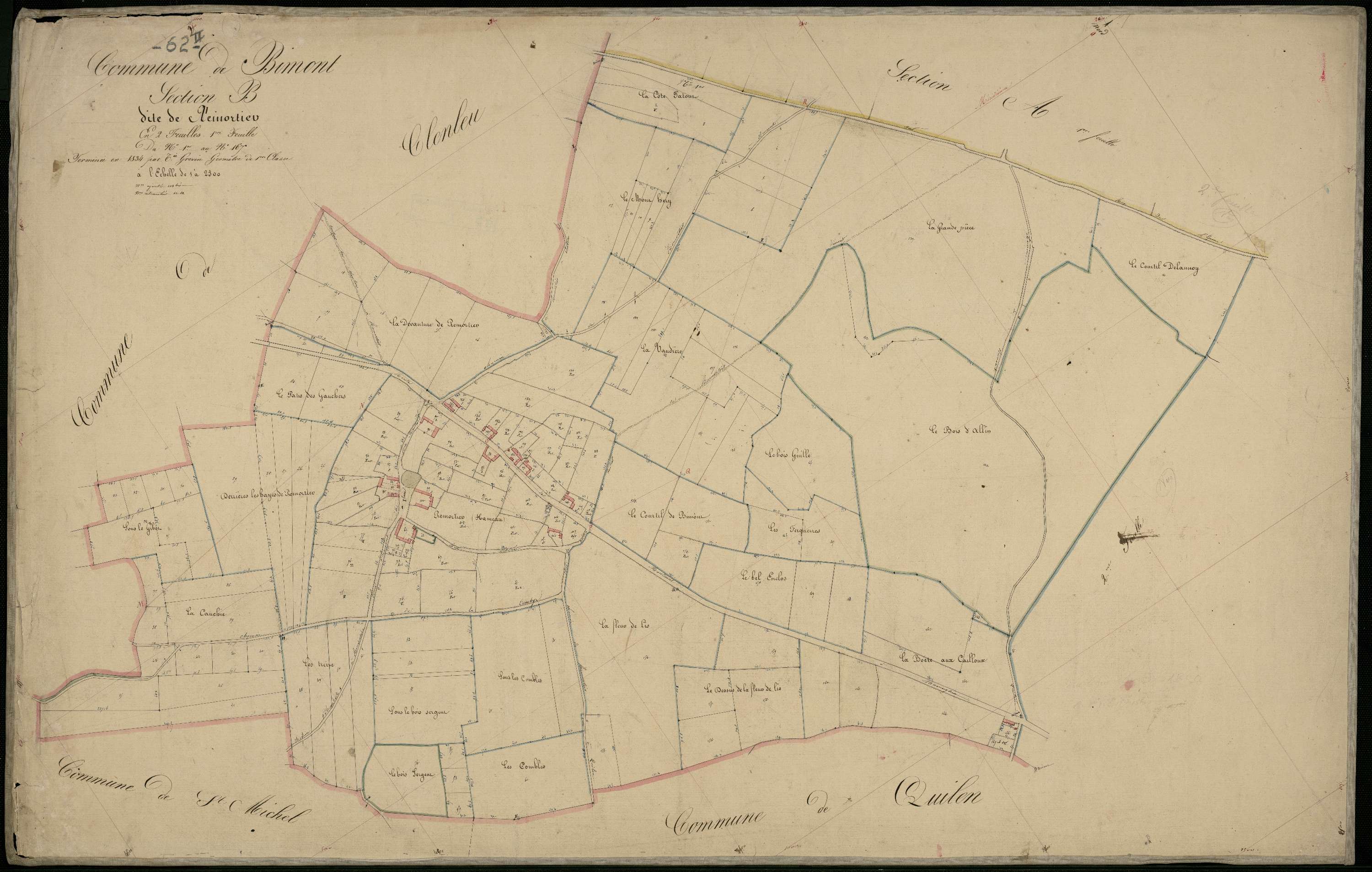 Bimont - Section B, 1re feuille