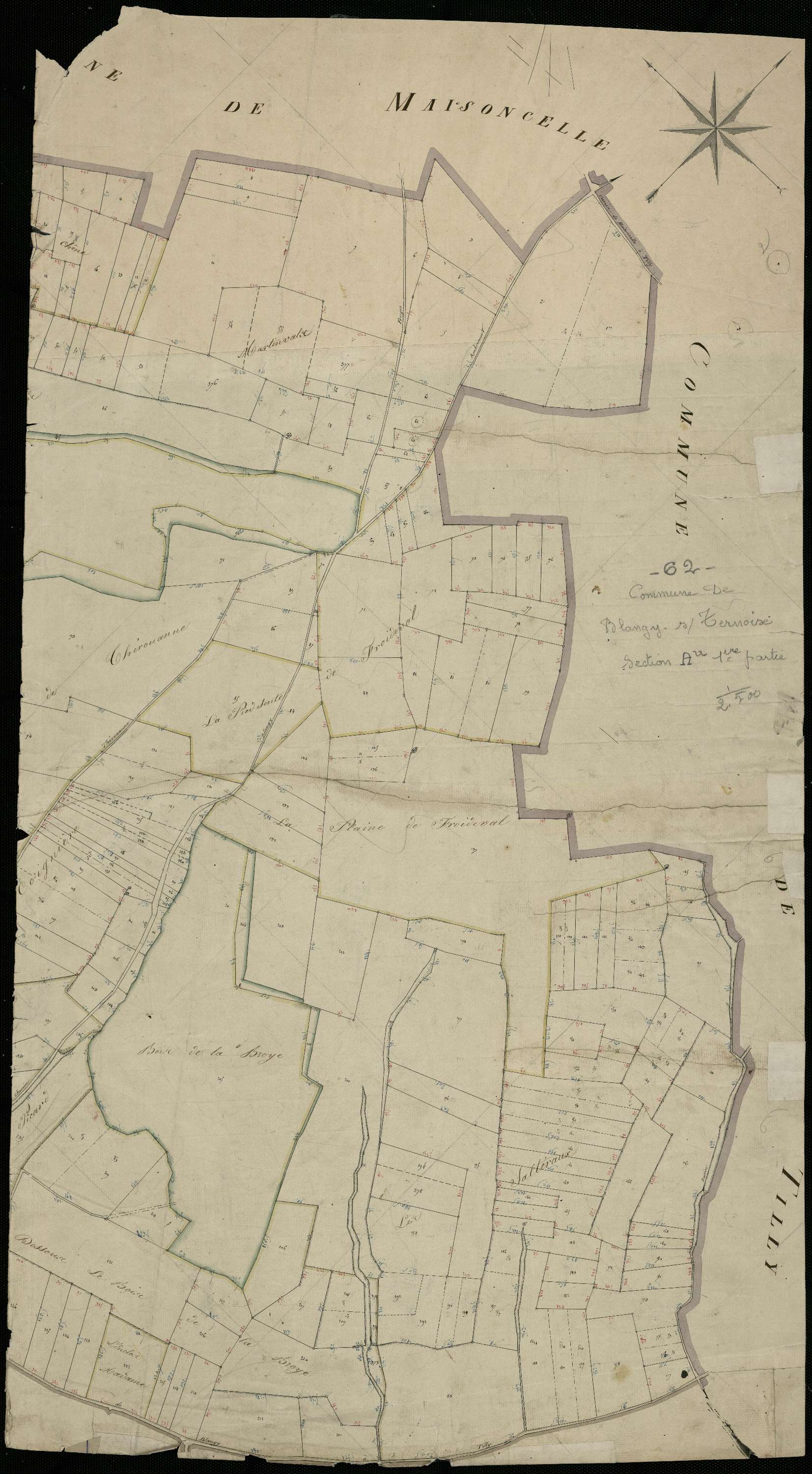 Blangy-sur-Ternoise - Section A, 1re feuille