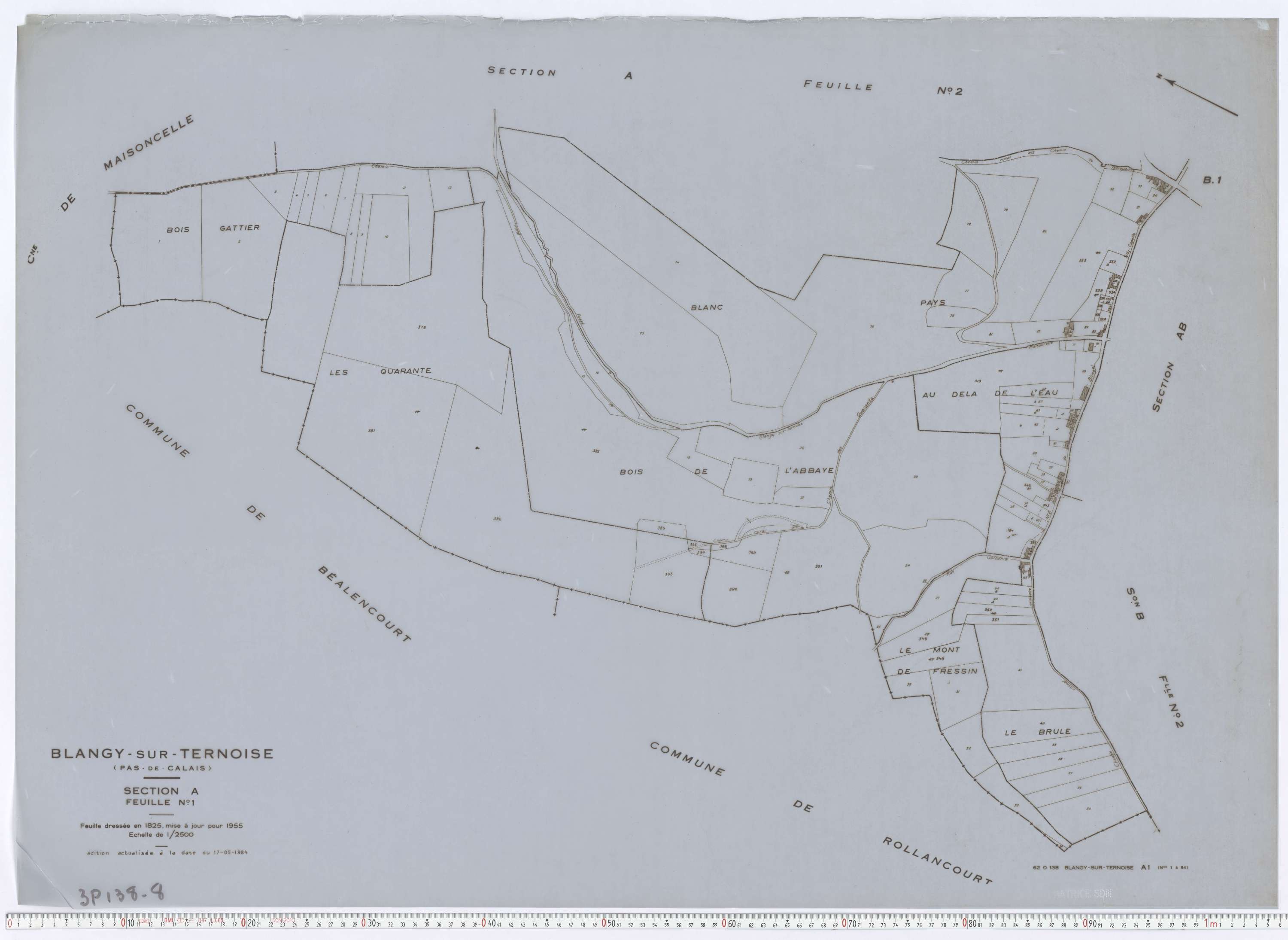 Blangy-sur-Ternoise - Section A, feuille 1.