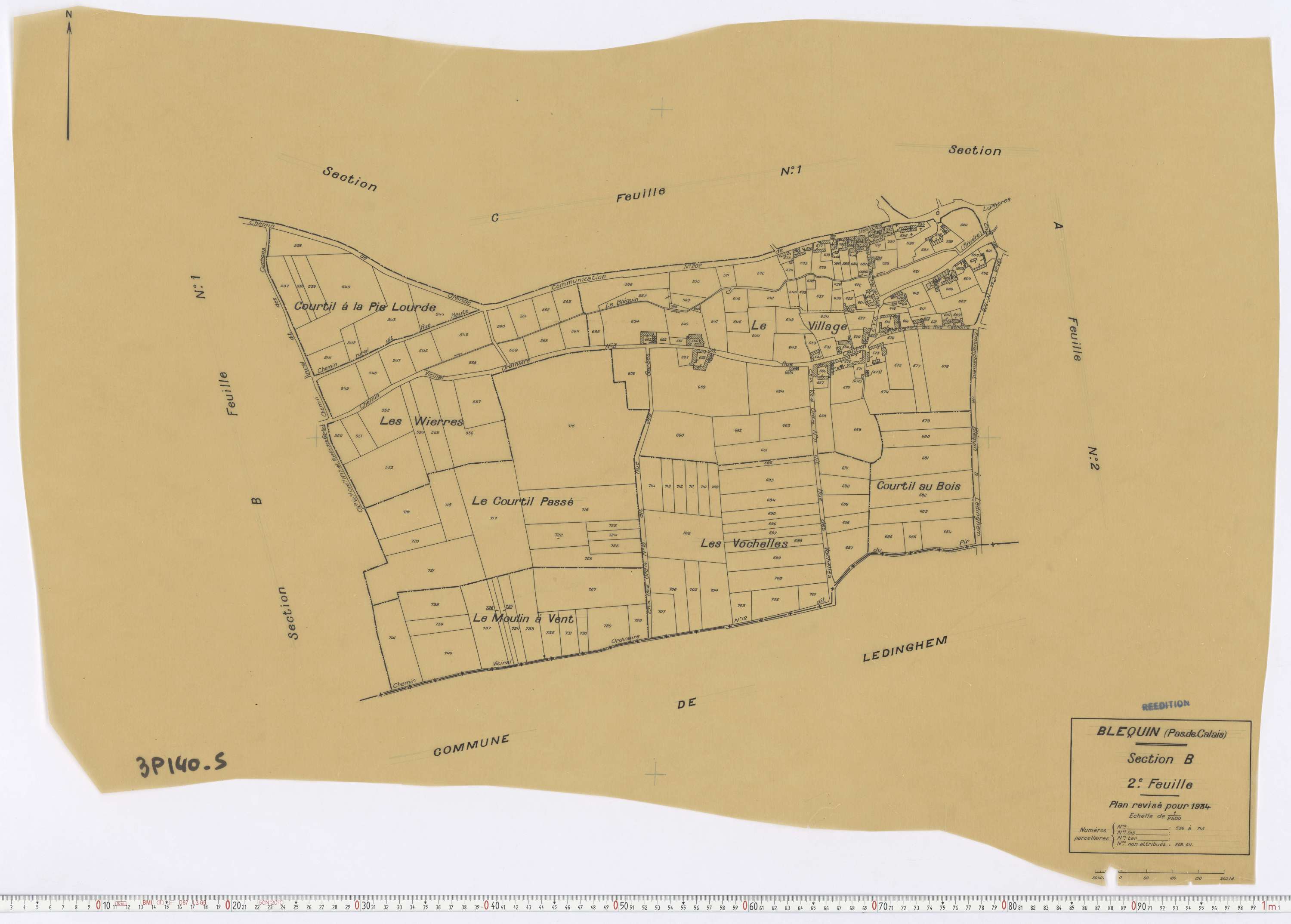 Bléquin - Section B, feuille 2.