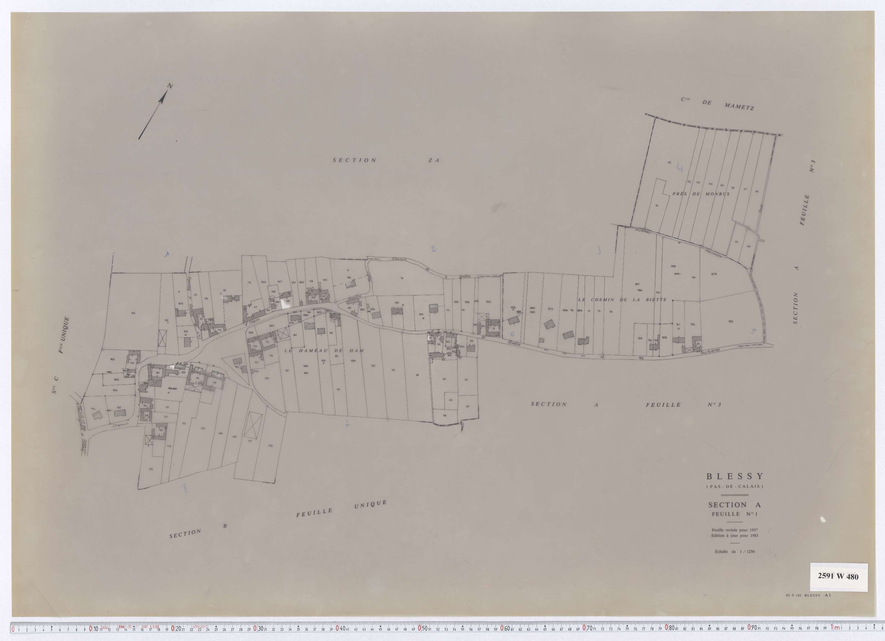 Blessy - Section A, feuille 1.