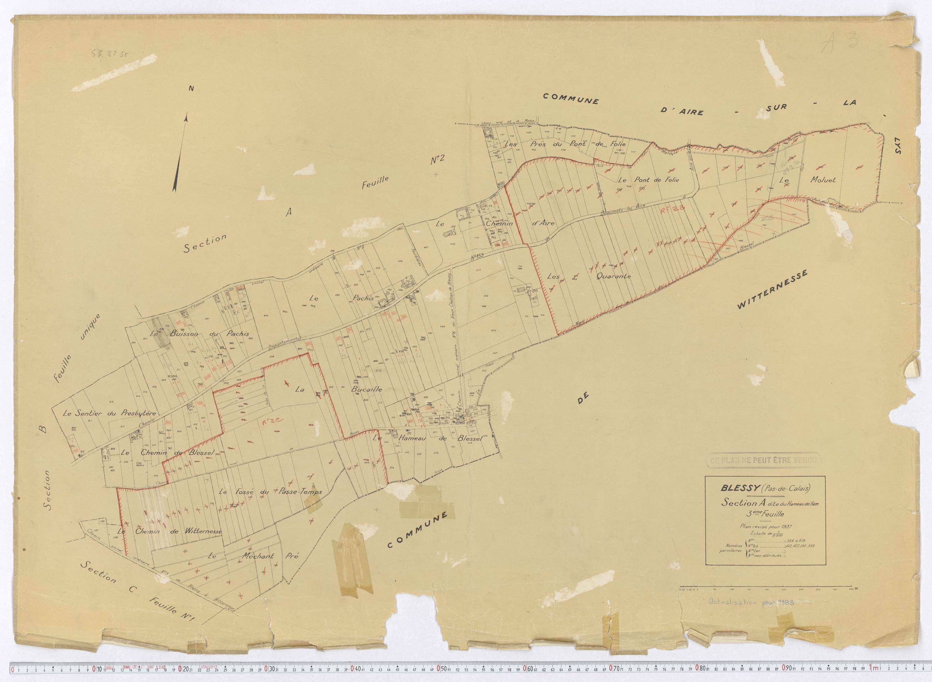Blessy - Section A, feuille 3.