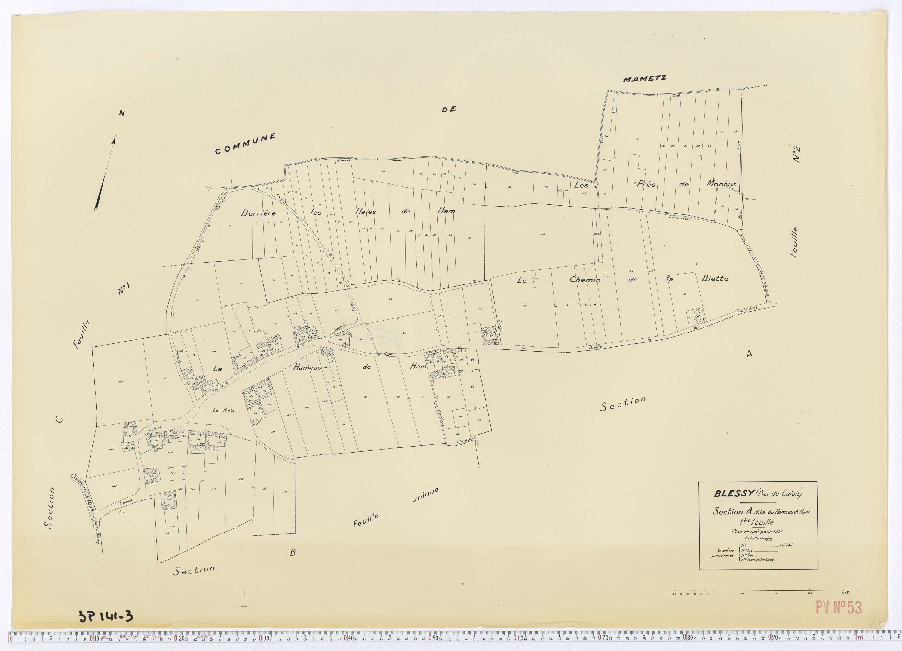 Blessy - Section A, feuille 1.