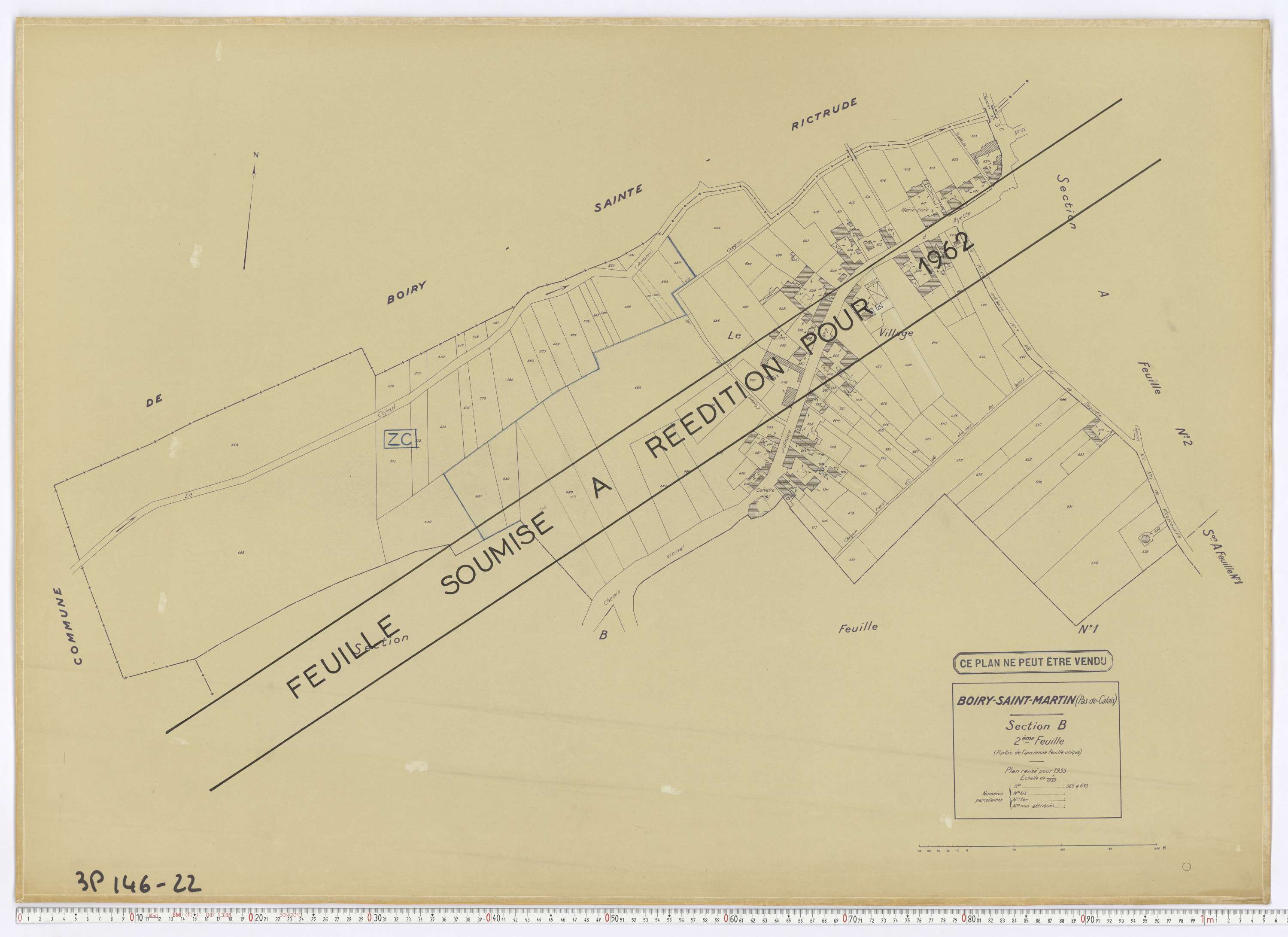 Boiry-Saint-Martin - Section B, feuille 2.