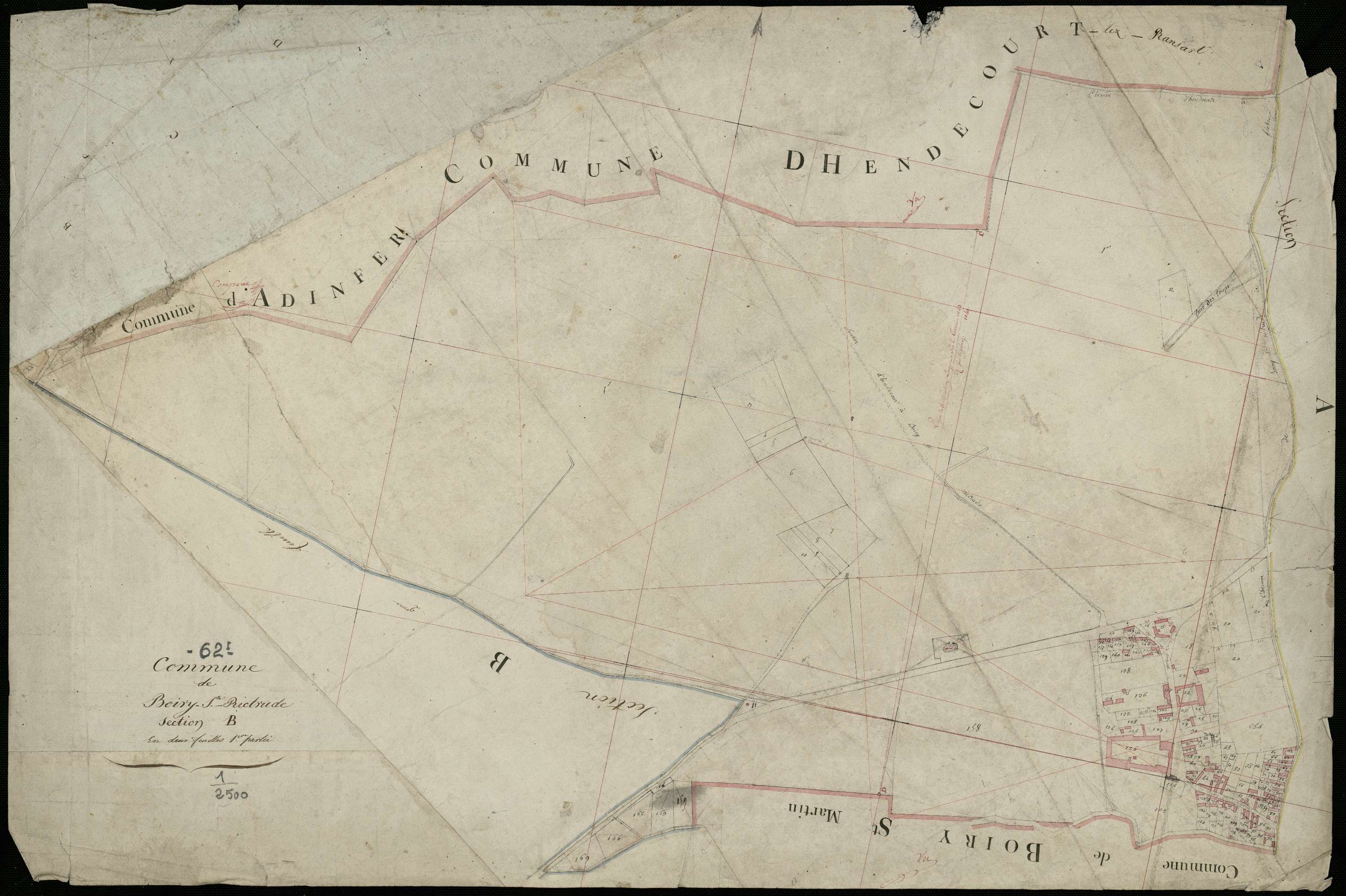 Boiry-Sainte-Rictrude - Section B, 1re feuille