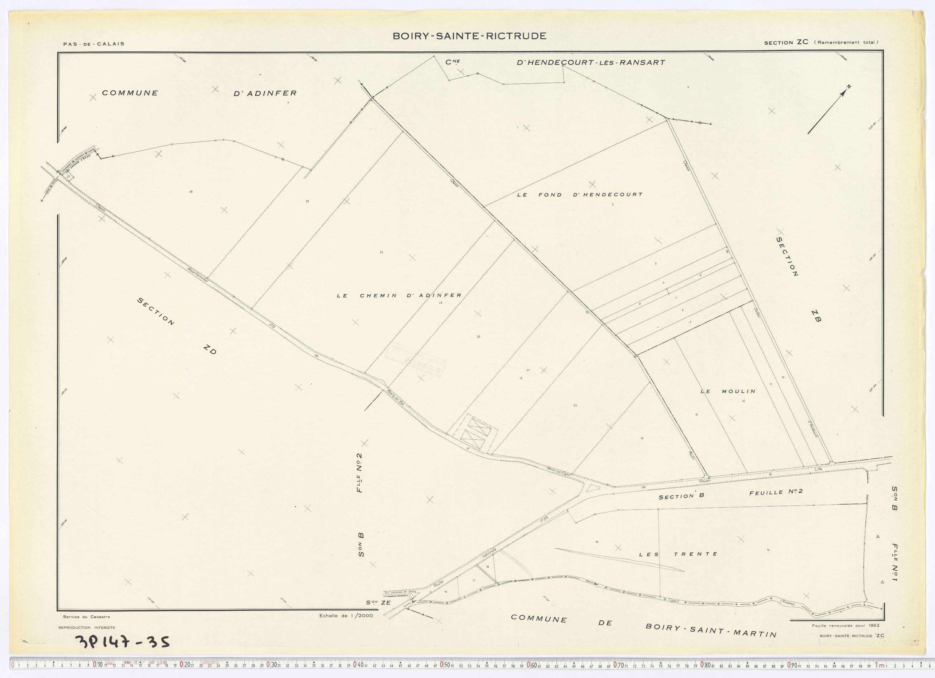 Boiry-Sainte-Rictrude - Section ZC.