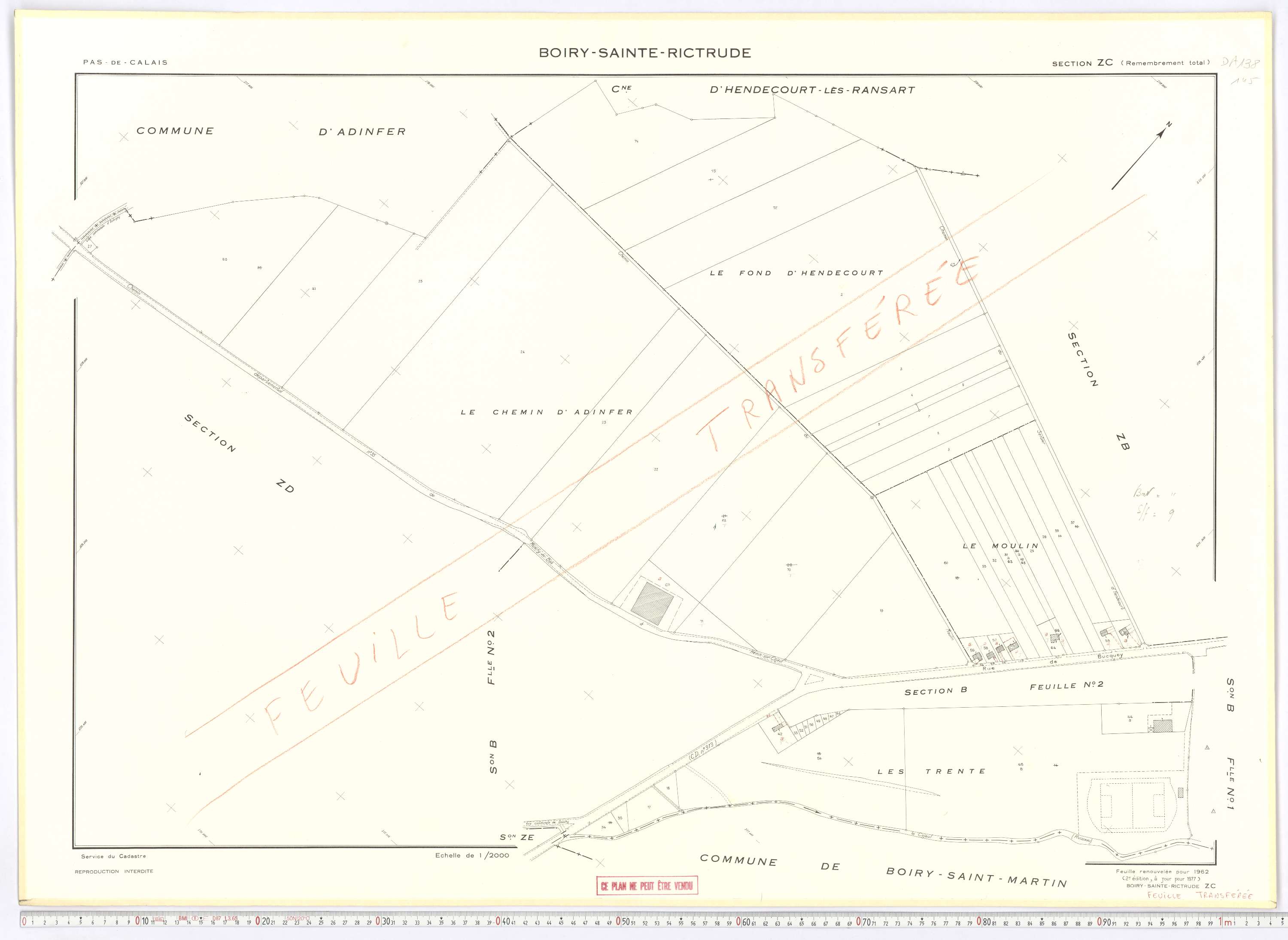 Boiry-Sainte-Rictrude - Section ZC.