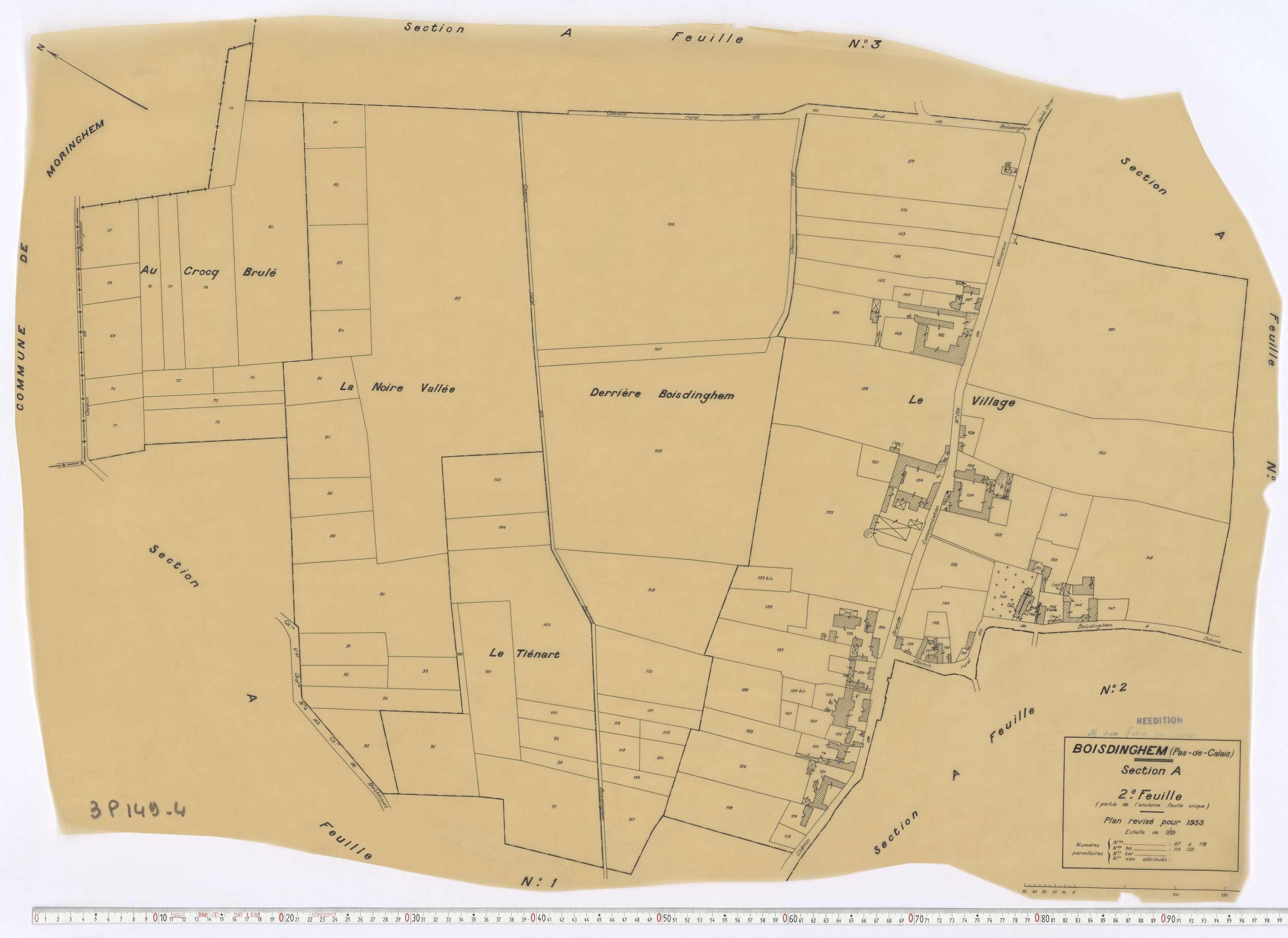 Boisdinghem - Section A, feuille 2.