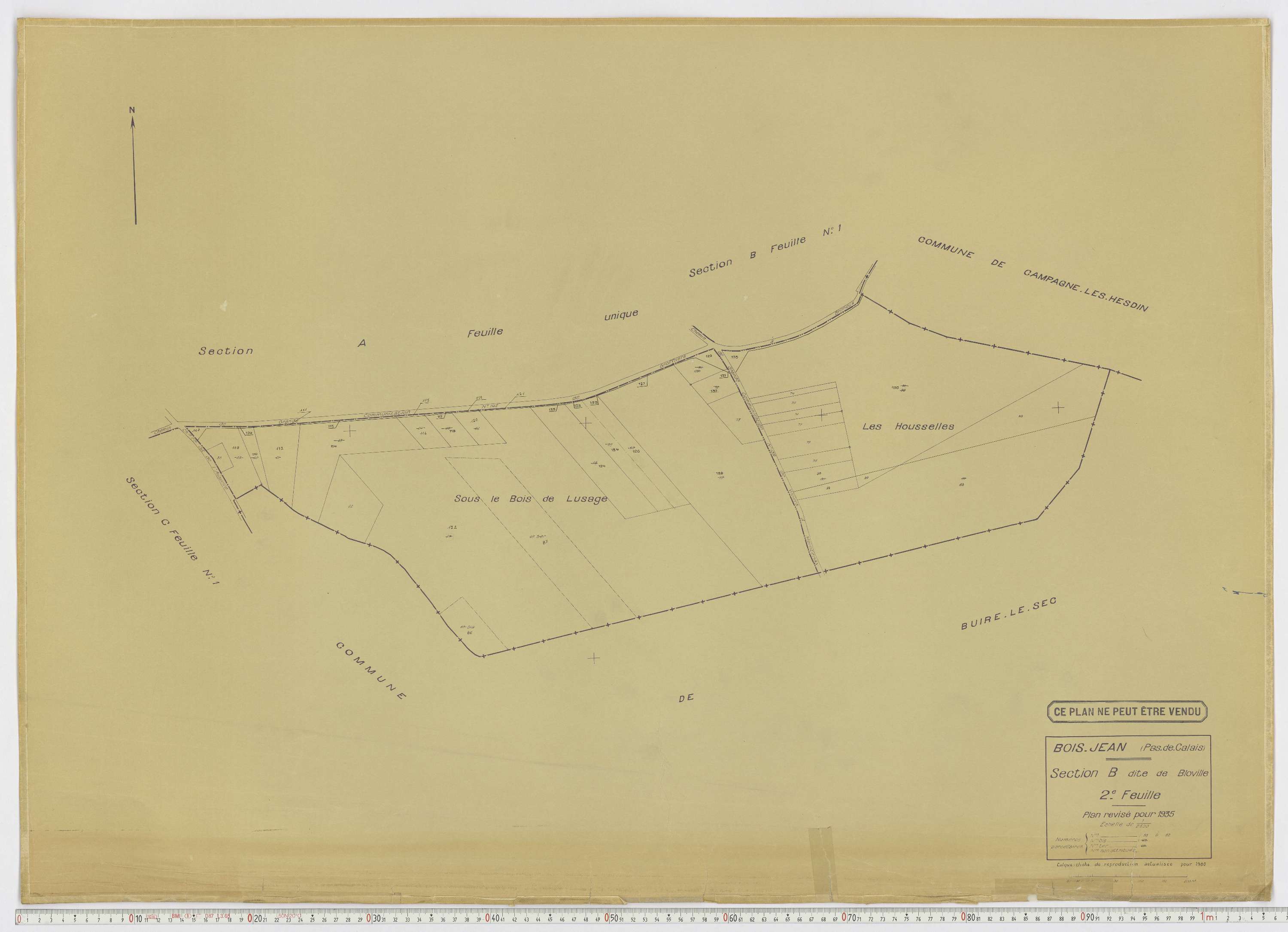 Boisjean - Section B, feuille 2.