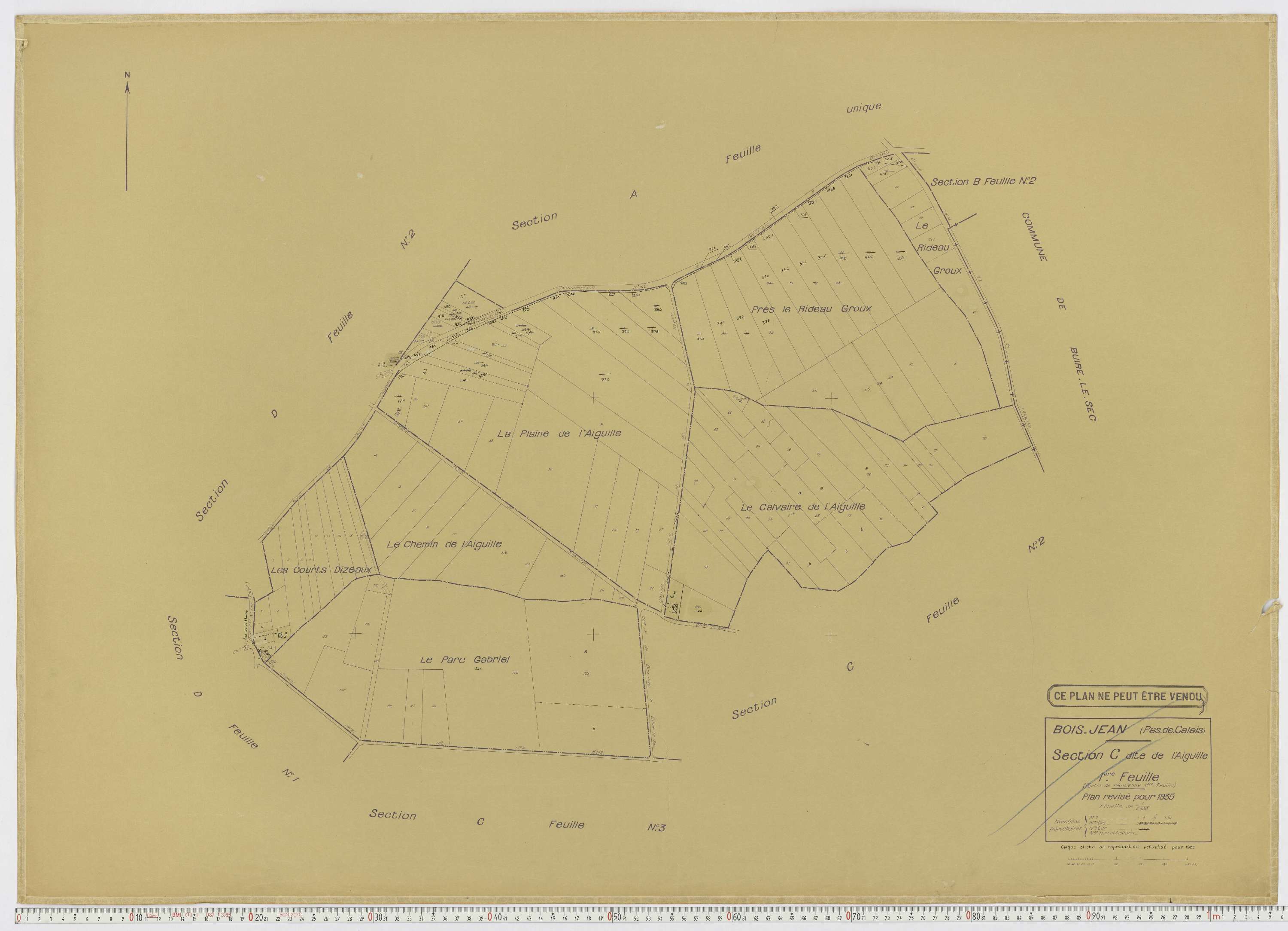 Boisjean - Section C, feuille 1.