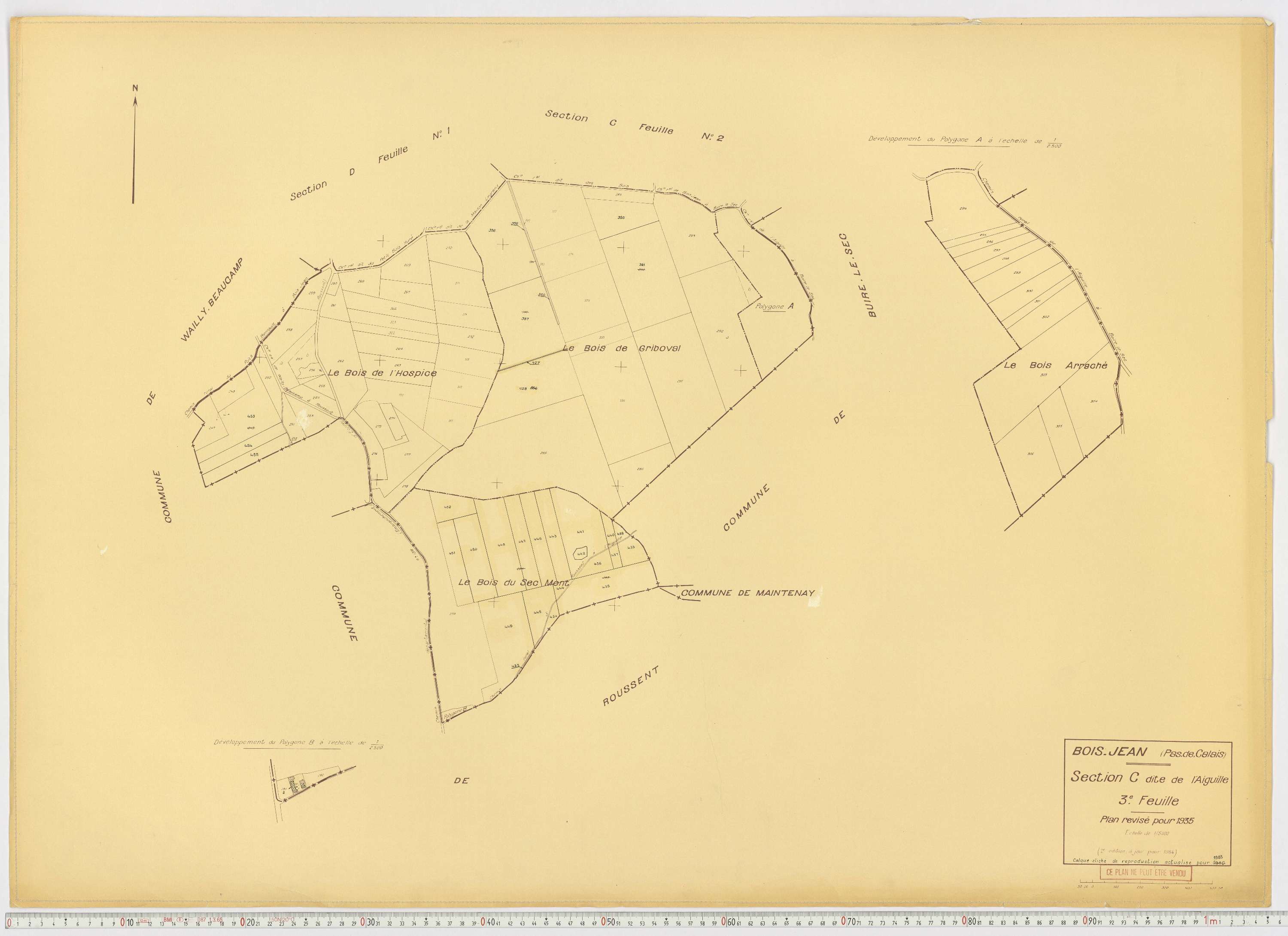 Boisjean - Section C, feuille 3.
