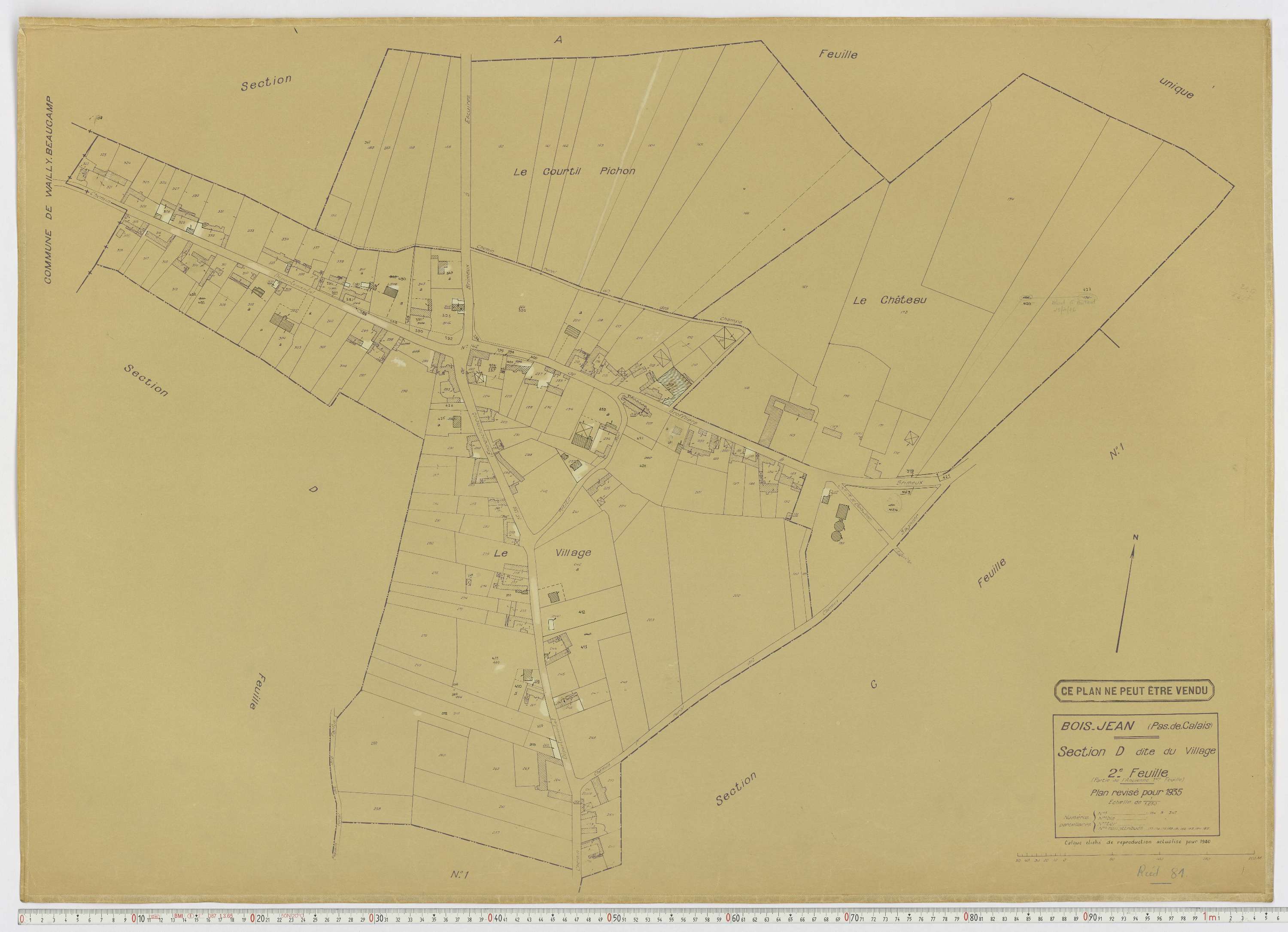 Boisjean - Section D, feuille 2.