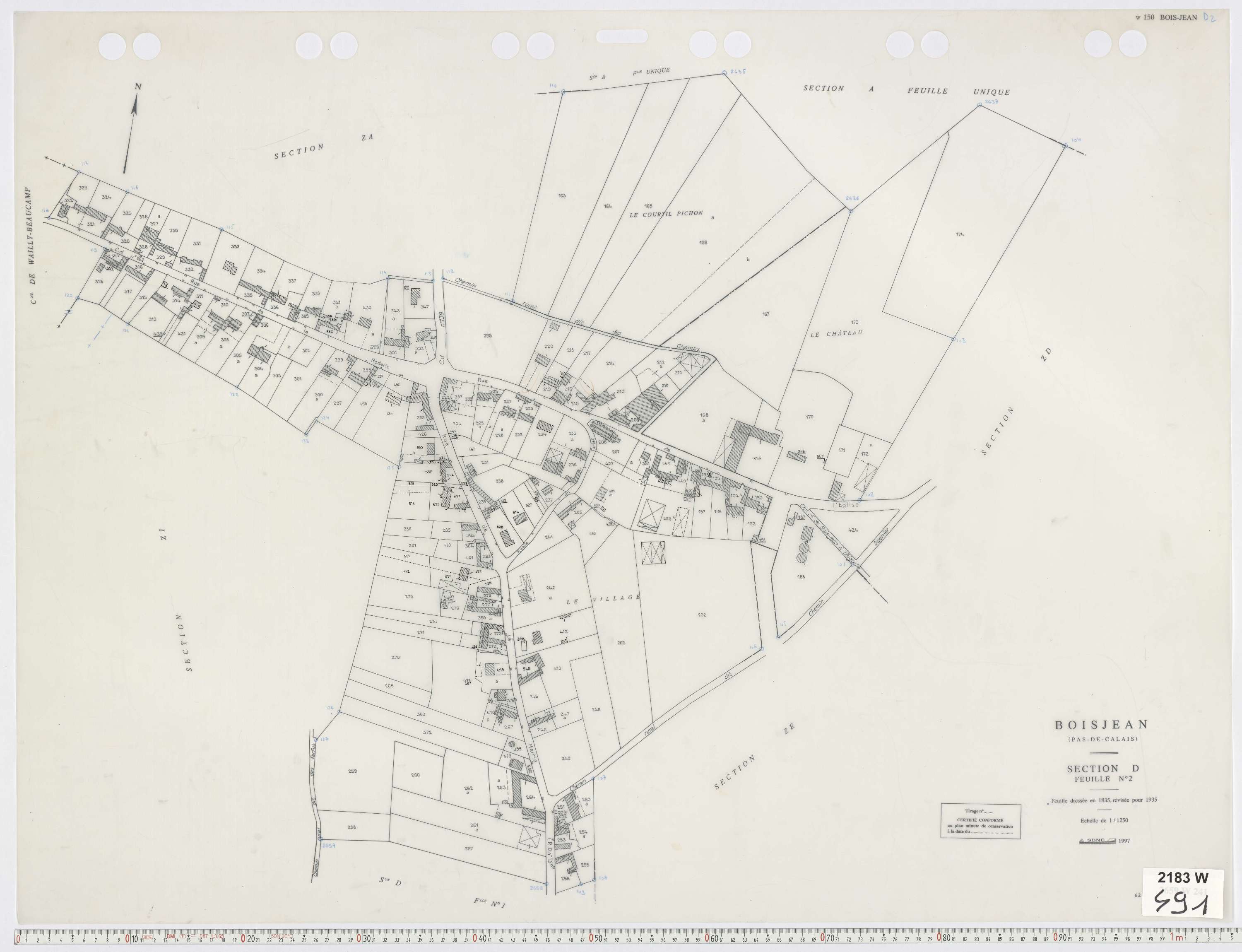 Boisjean - Section D, feuille 2.