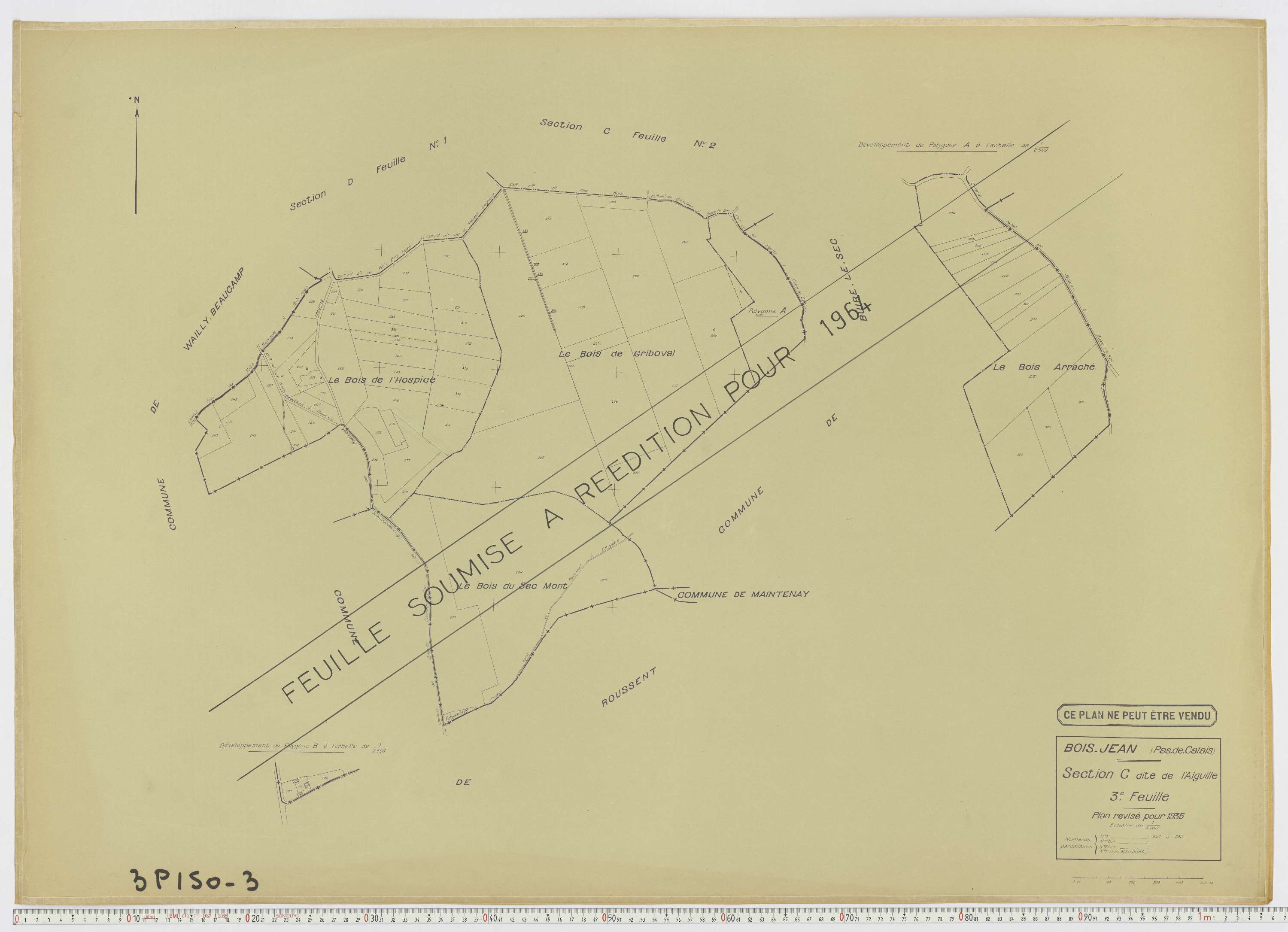 Boisjean - Section C, feuille 3.