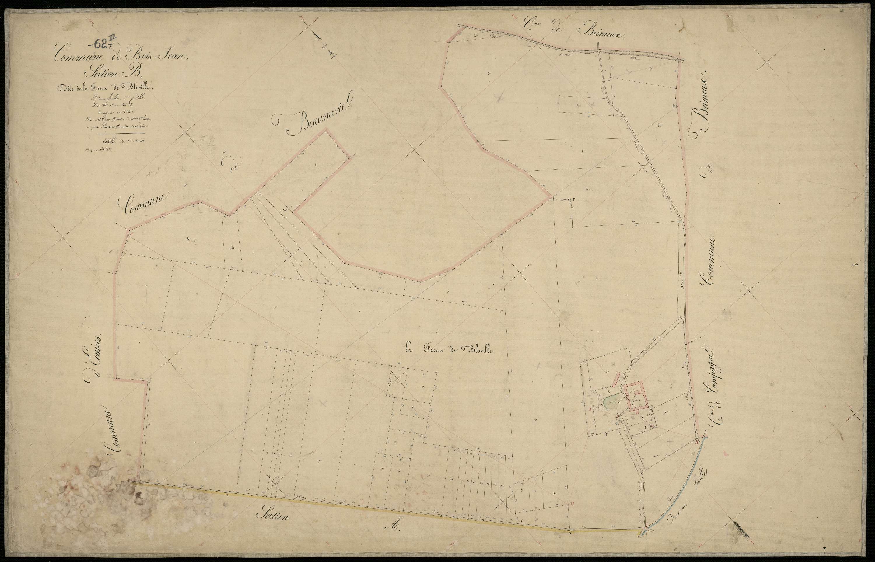 Boisjean - Section B, 1re feuille