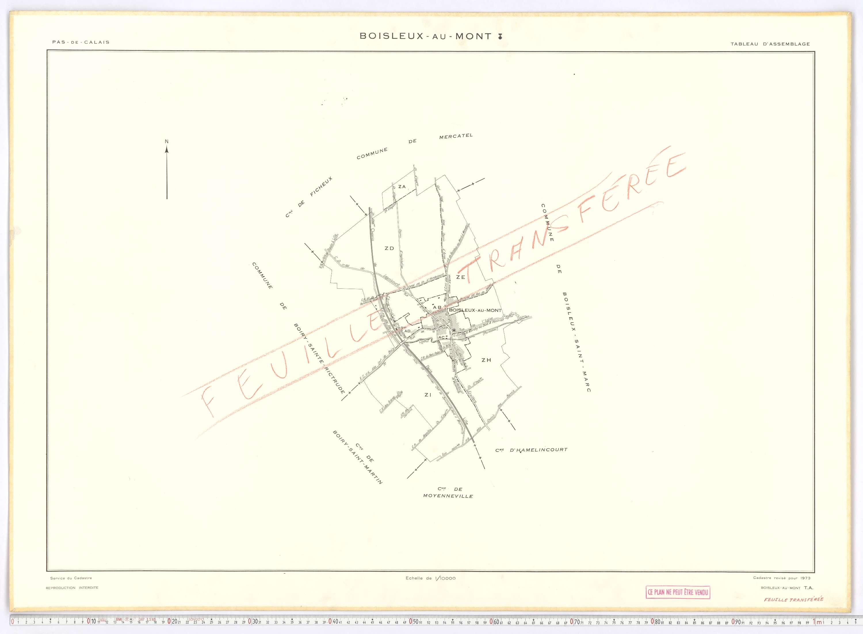 Boisleux-au-Mont - Tableau d'assemblage.