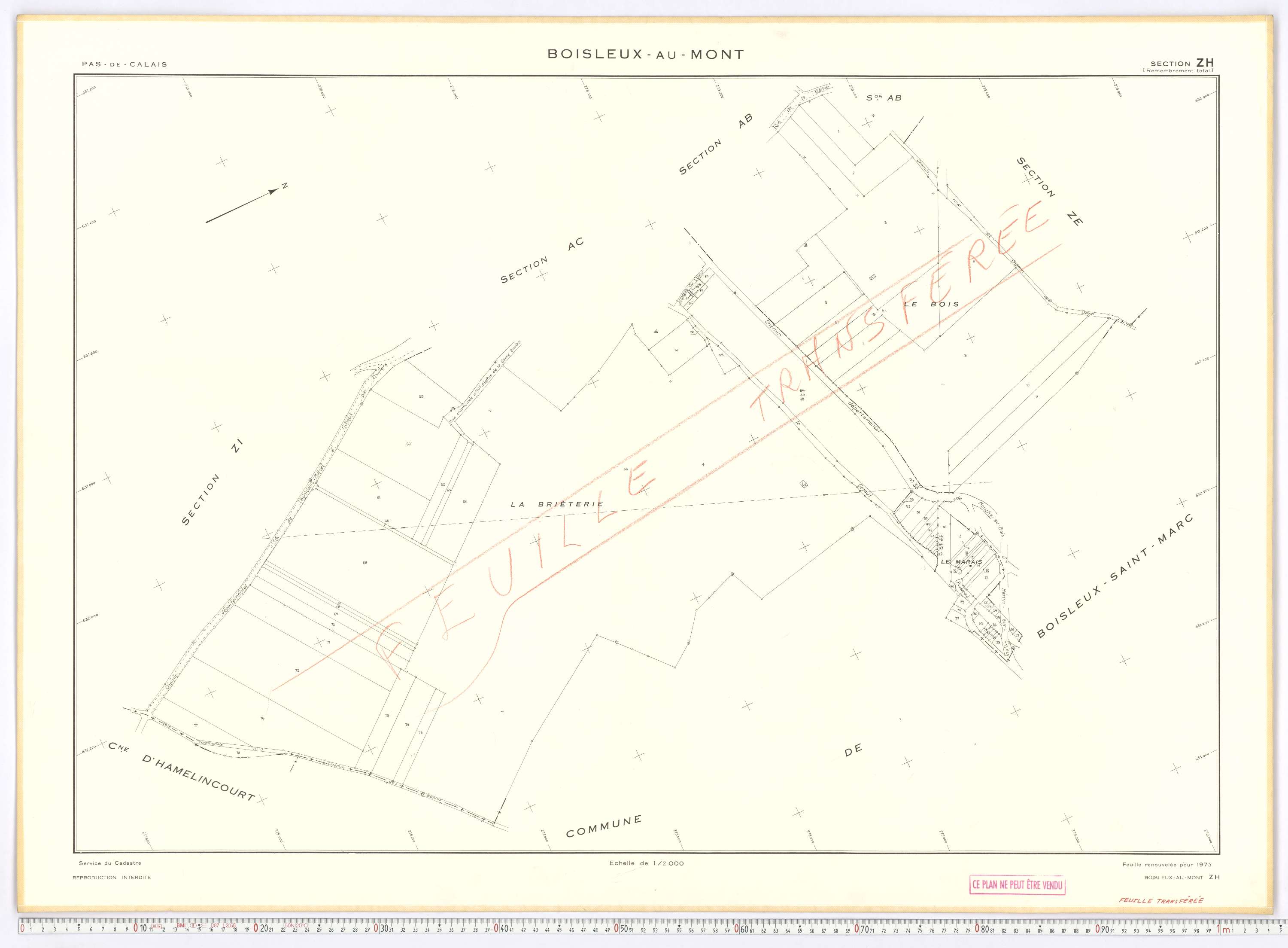 Boisleux-au-Mont - Section ZH.
