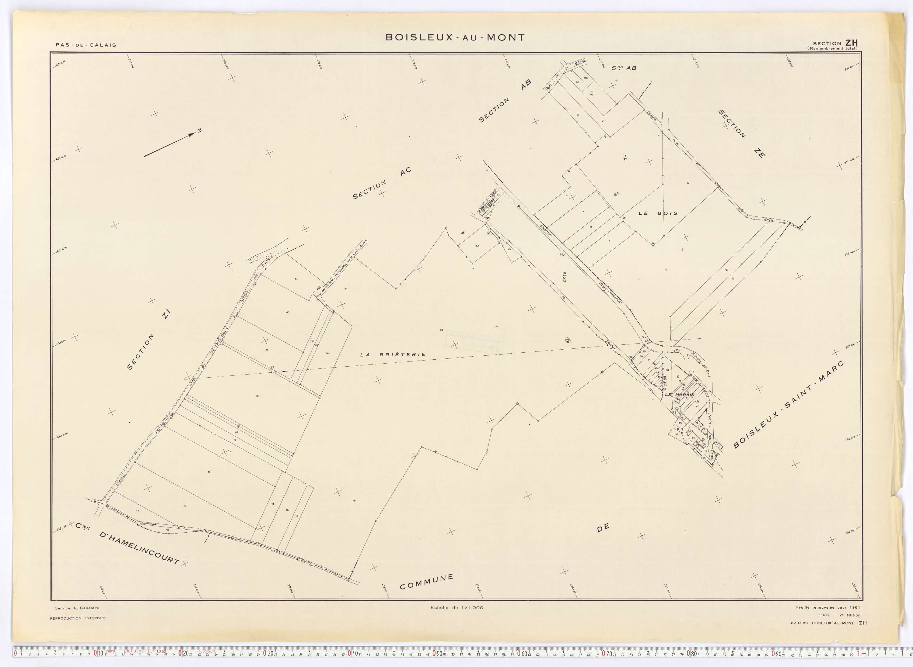 Boisleux-au-Mont - Section ZH.