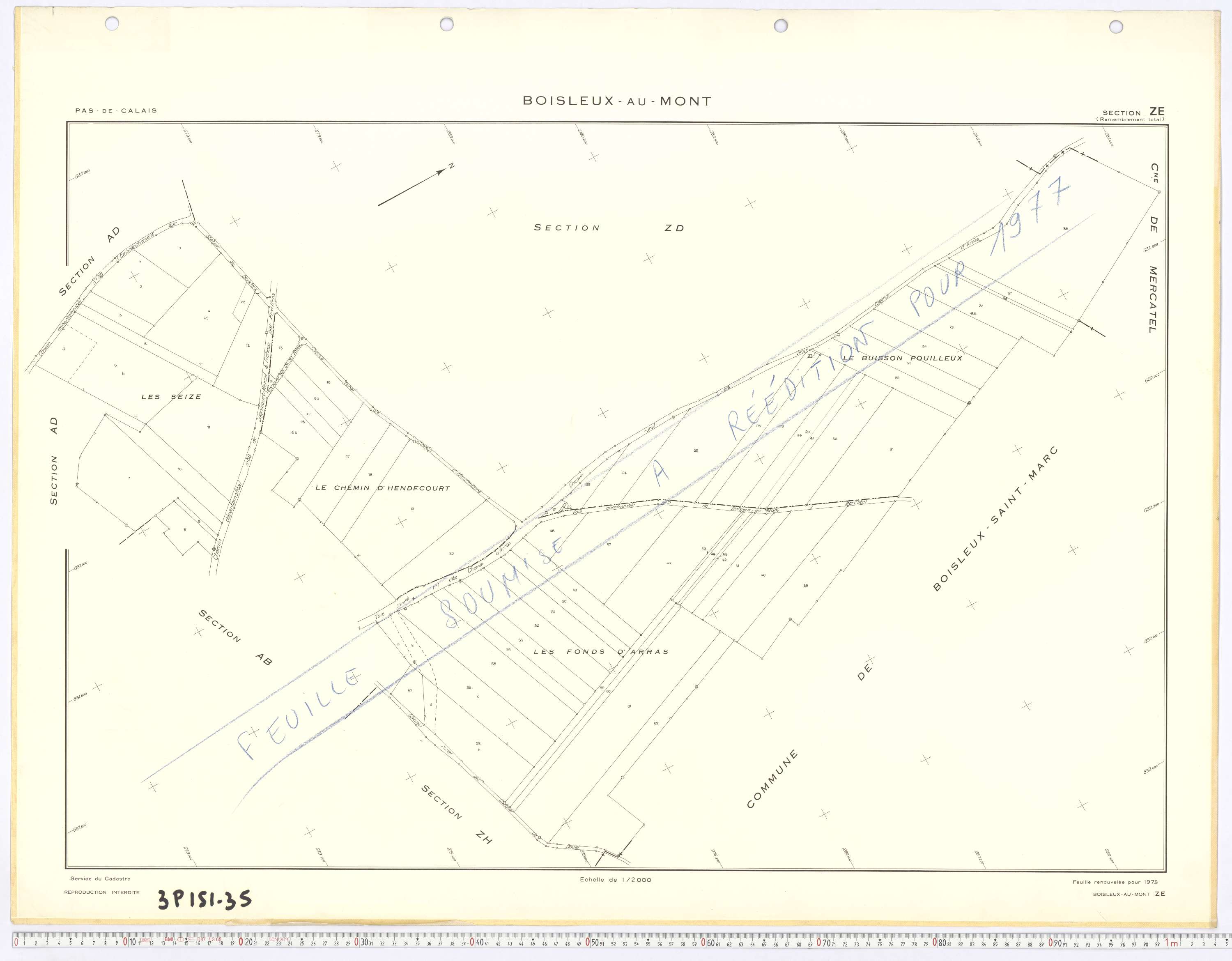 Boisleux-au-Mont - Section ZE.