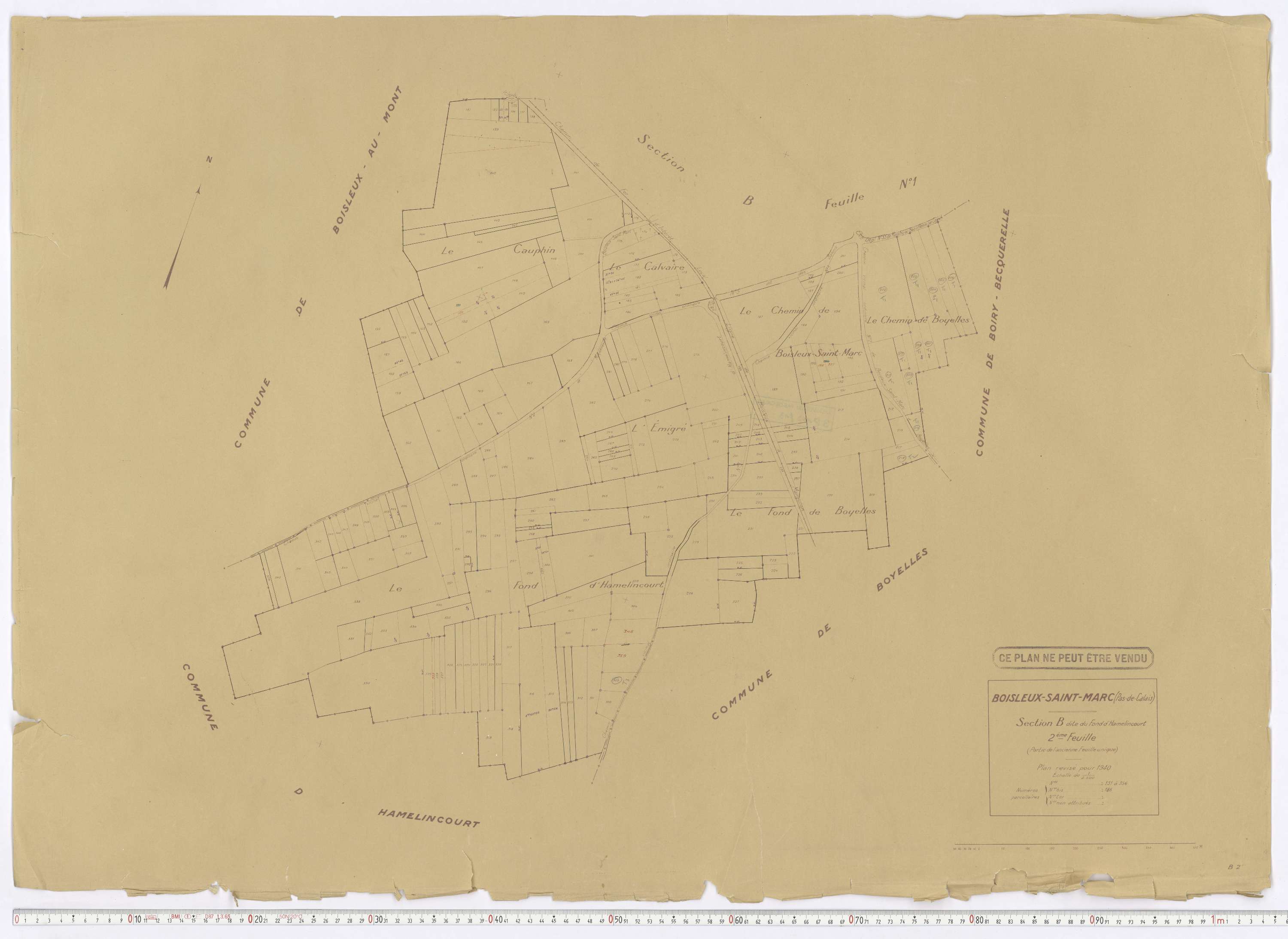 Boisleux-Saint-Marc - Section B, feuille 2.