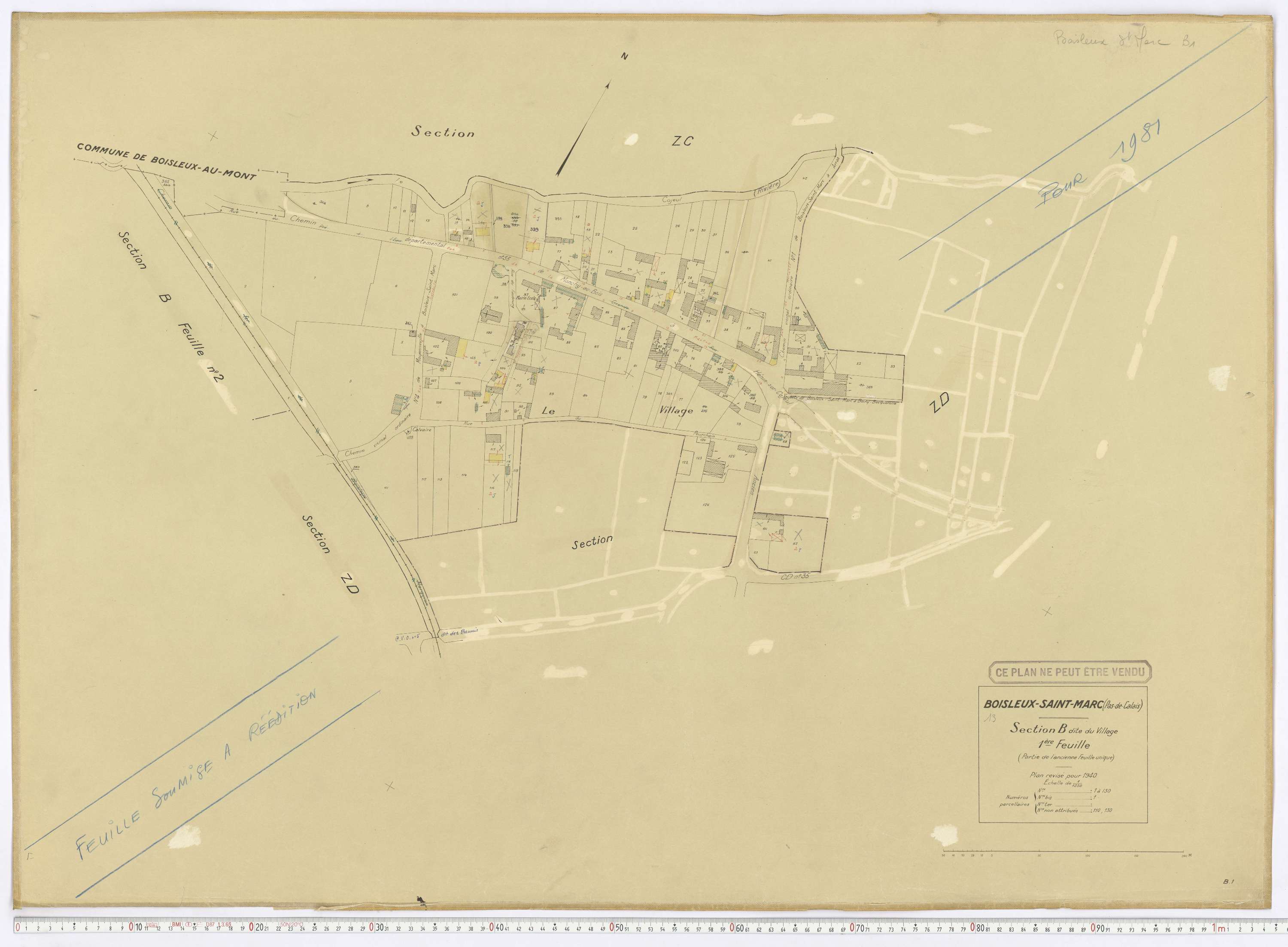 Boisleux-Saint-Marc - Section B, feuille 1.