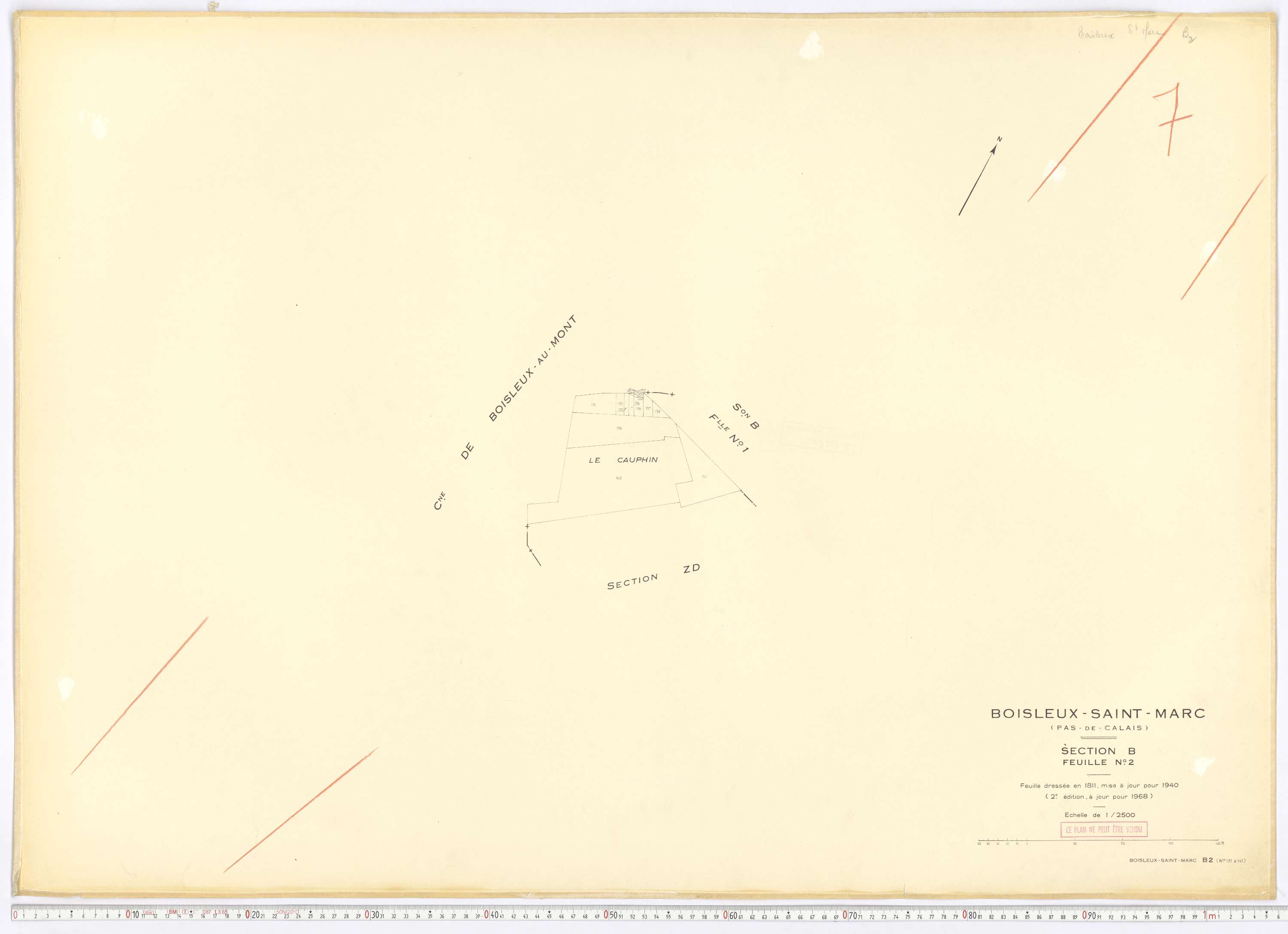 Boisleux-Saint-Marc - Section B, feuille 2.