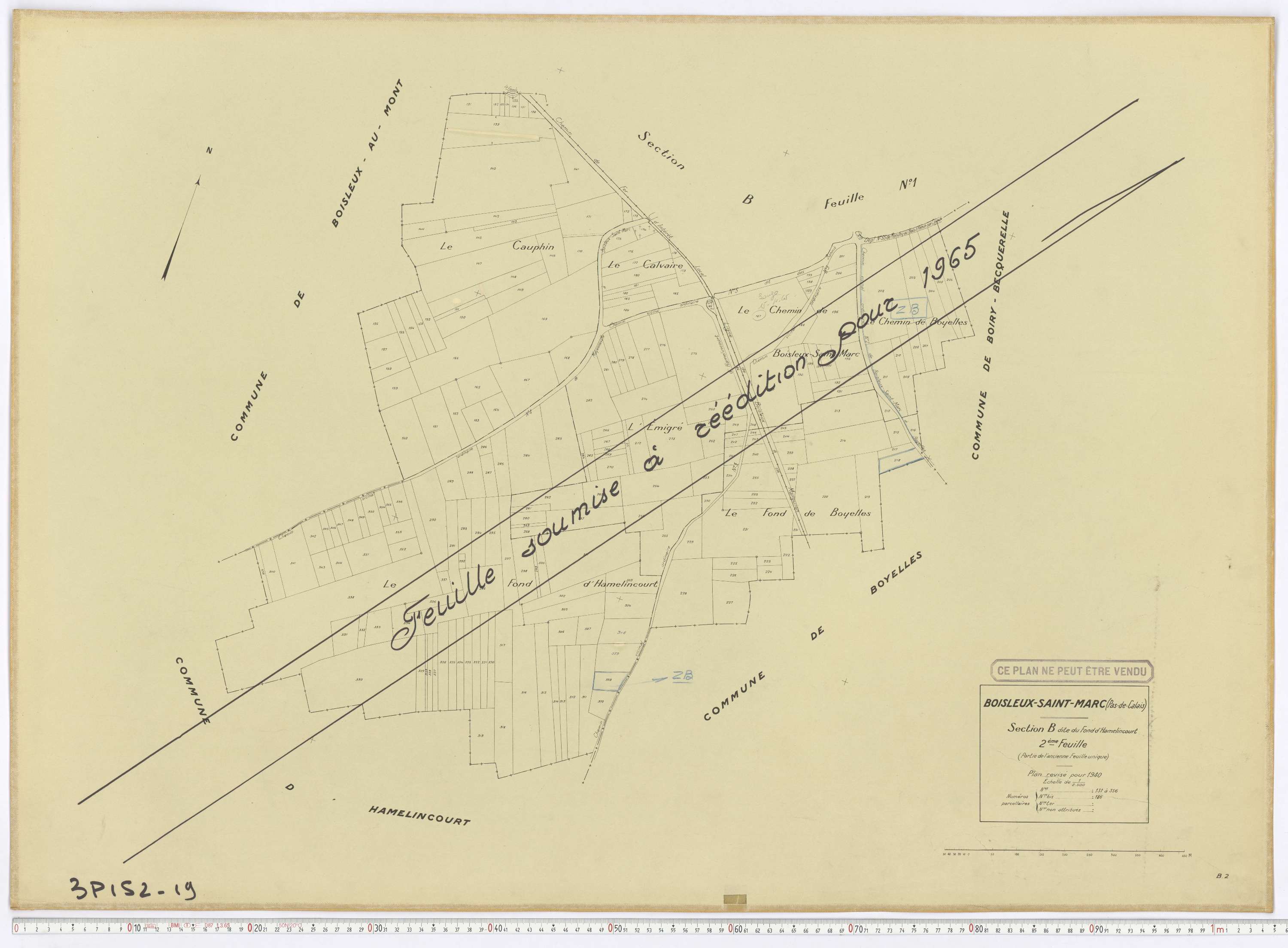 Boisleux-Saint-Marc - Section B, feuille 2.