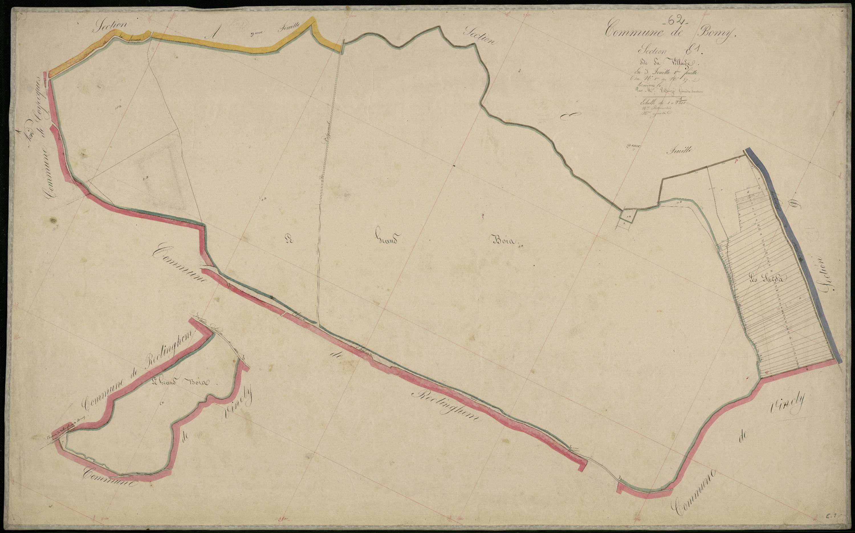 Bomy - Section E, 1re feuille
