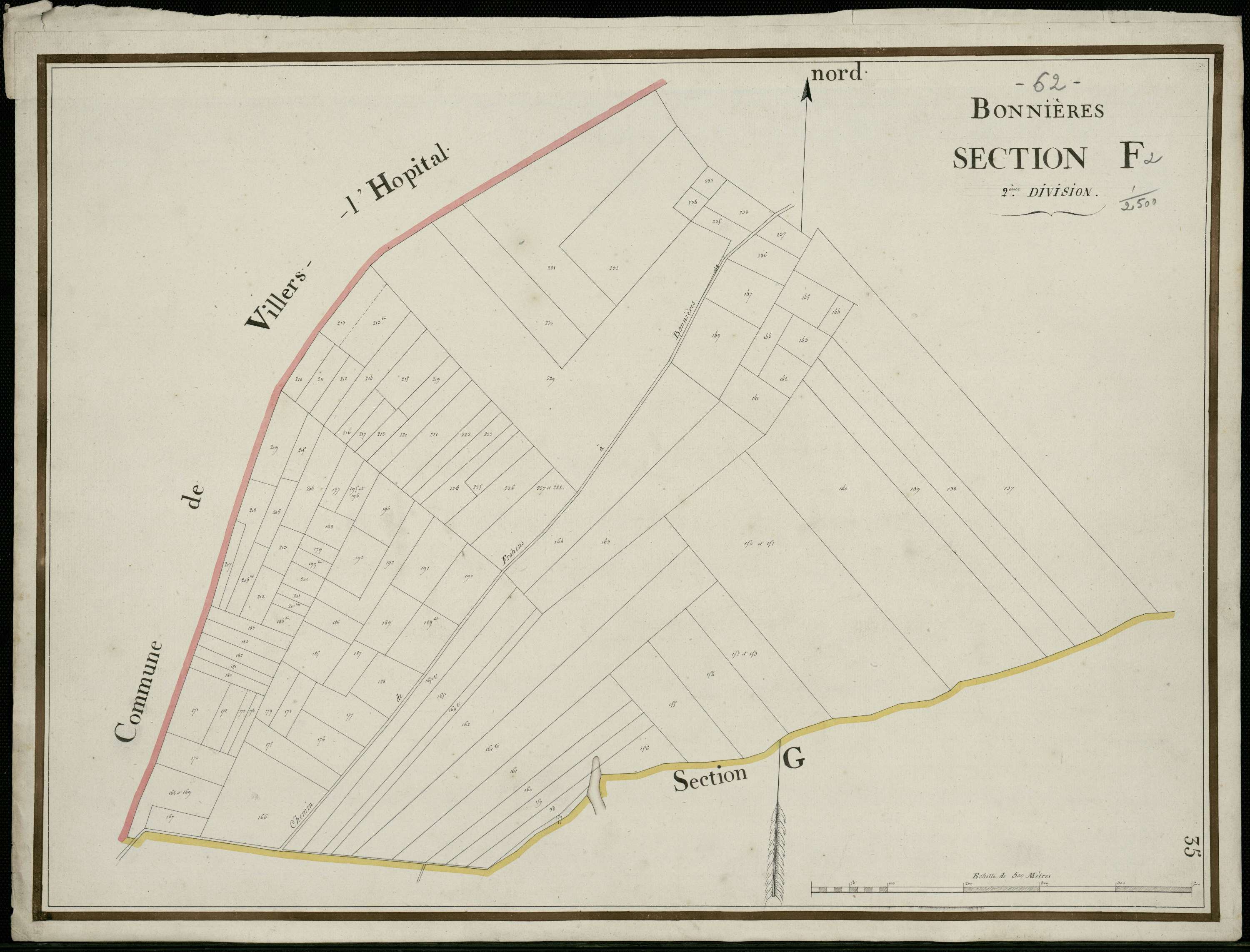 Bonnières - Section F, 2e feuille